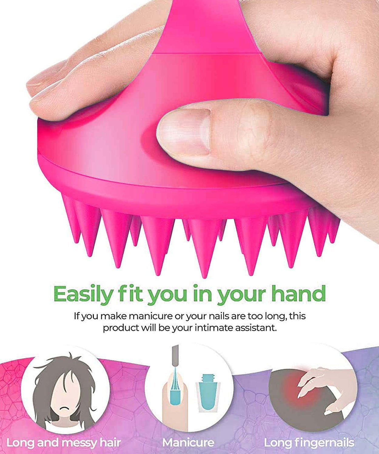 Scalp Massager, Head Massager Comb (1 Pc), Hair accessories