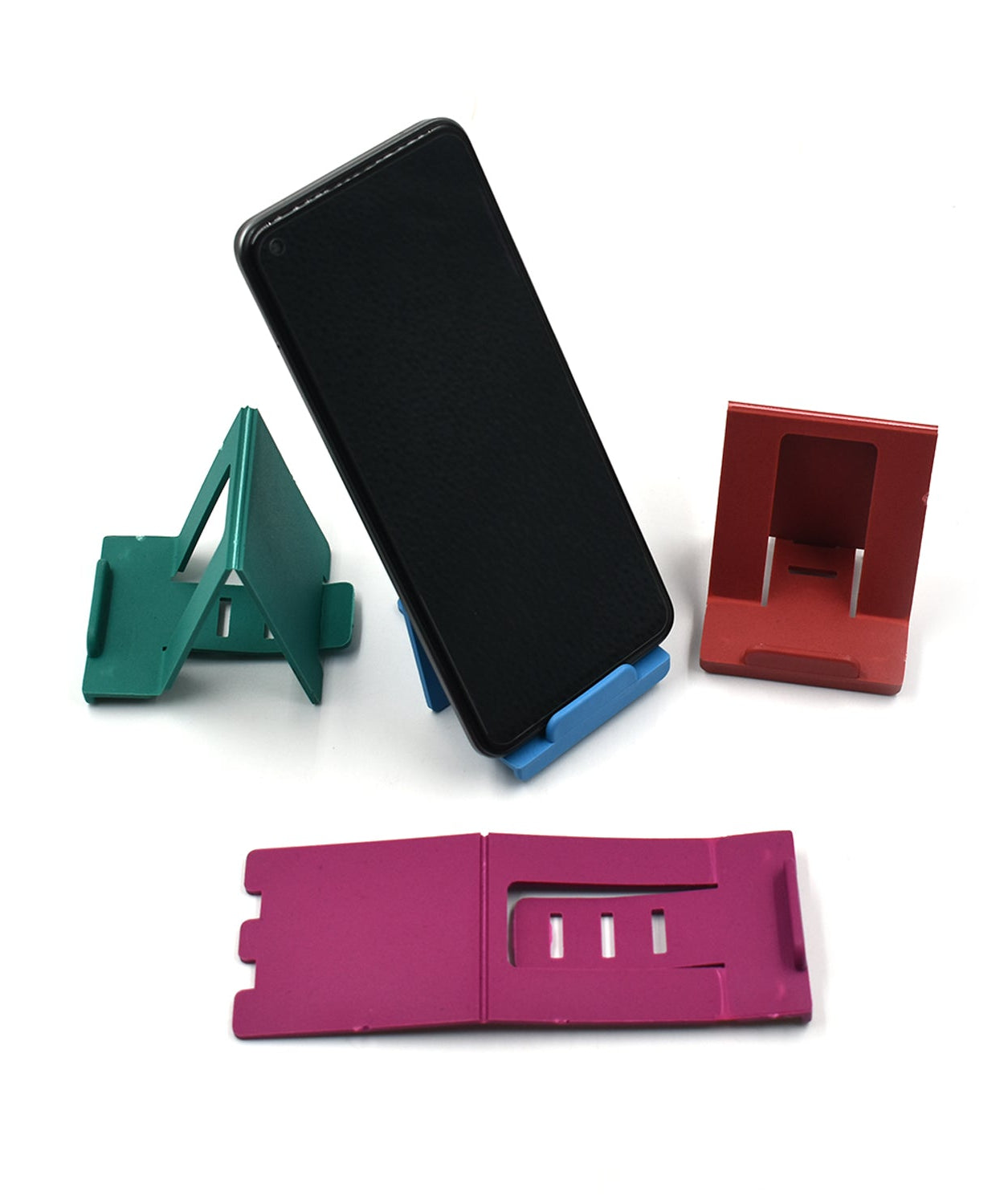 Adjustable mobile stand for holding phones in households and offices.