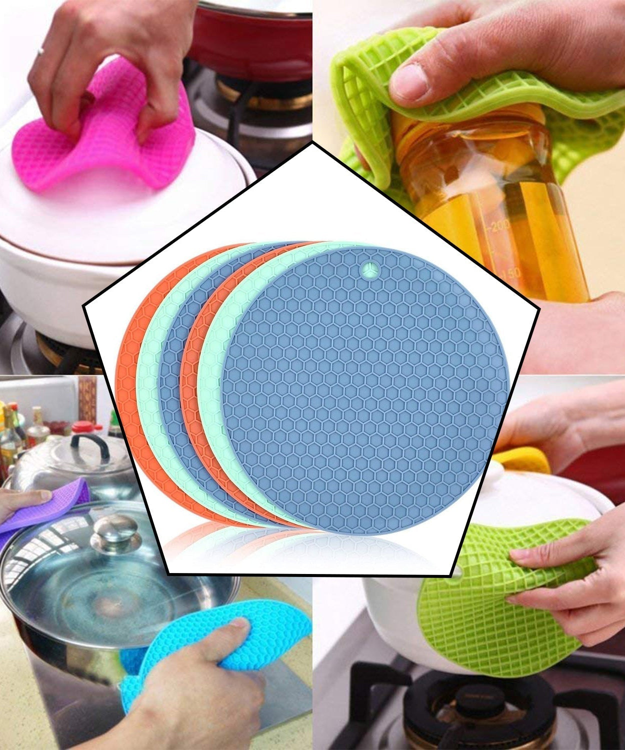 Silicone Trivet for Hot Dish and Pot, Silicone Hot Pads ( 1 pcs )