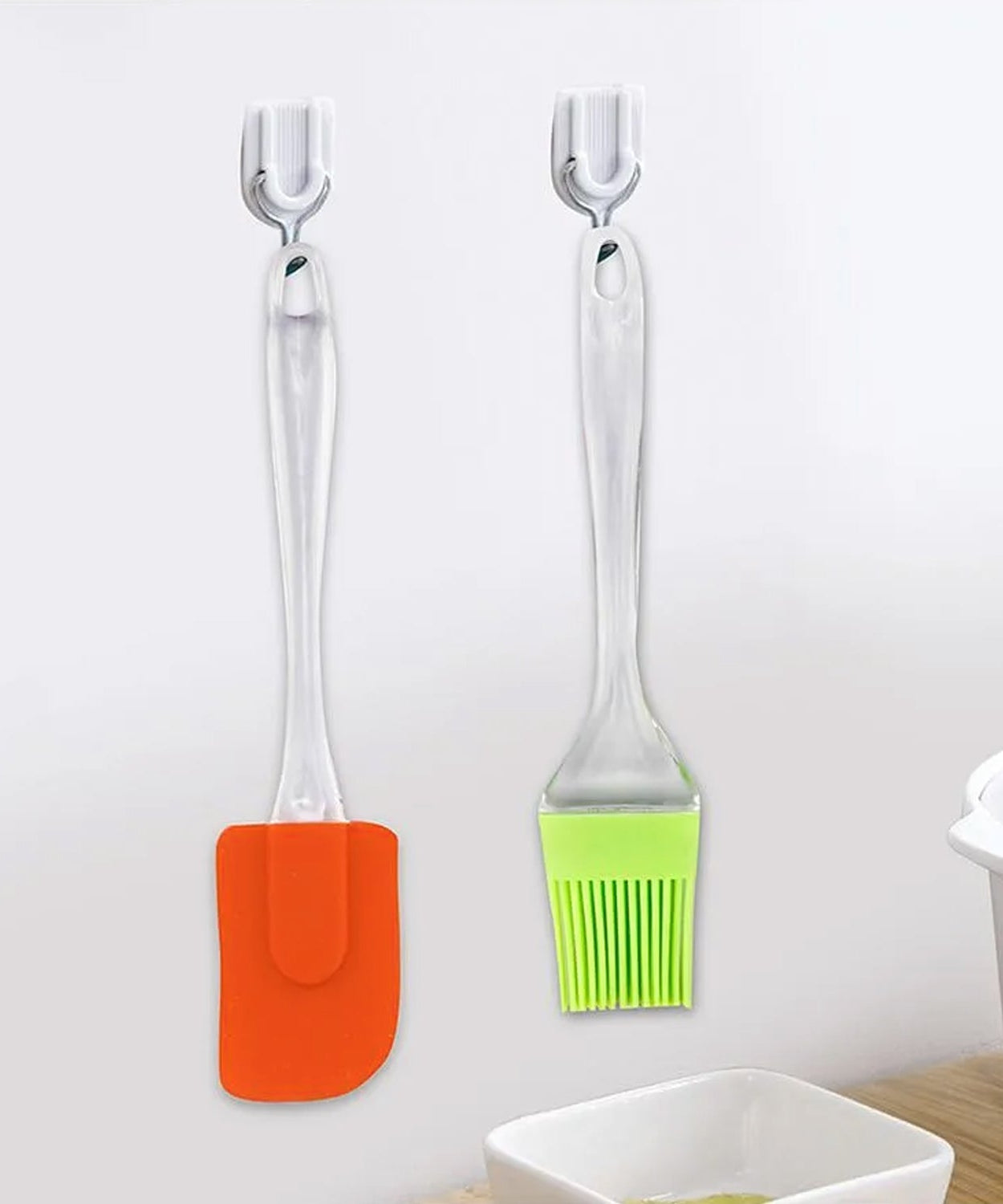 Combo set of large brush and spatula for baking and cooking