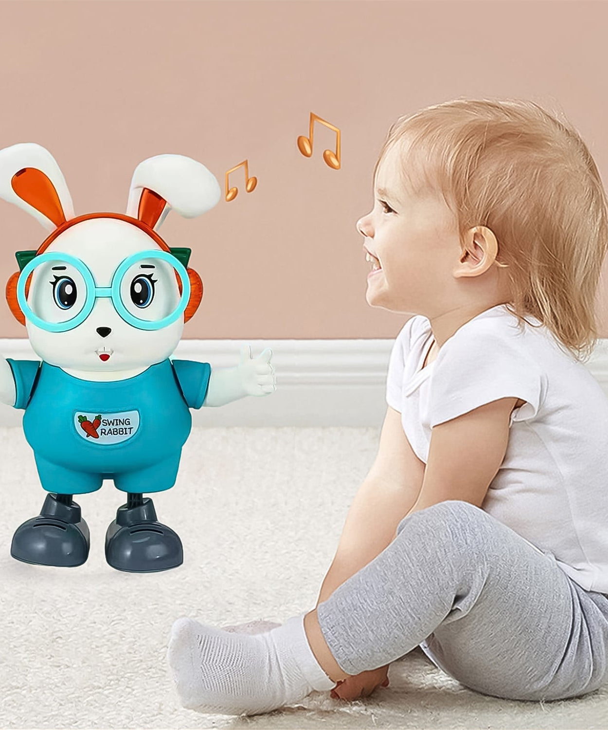Electroplay Swing Rabbit Musical Dancing Toy – Interactive Bunny with Lights, Sounds (1 Pc / Battery Not Included)