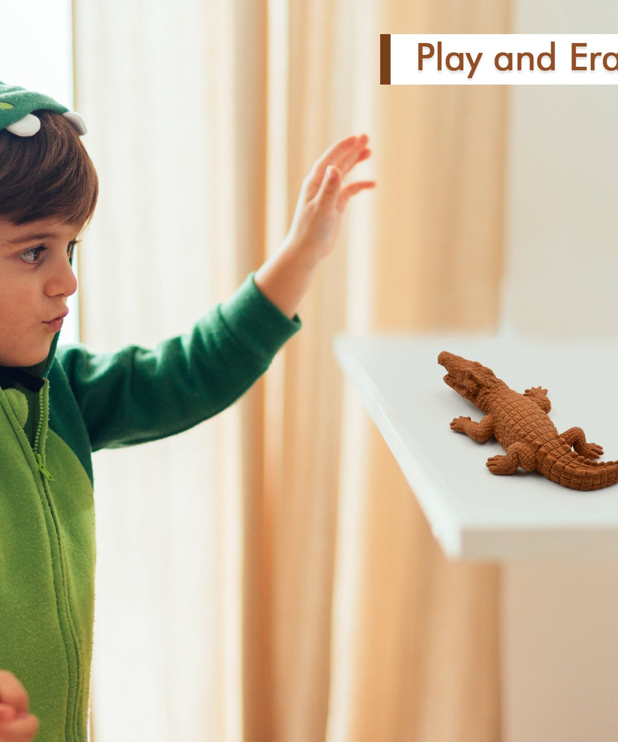 3D crocodile erasers, fun mini toys for kids, classroom rewards
