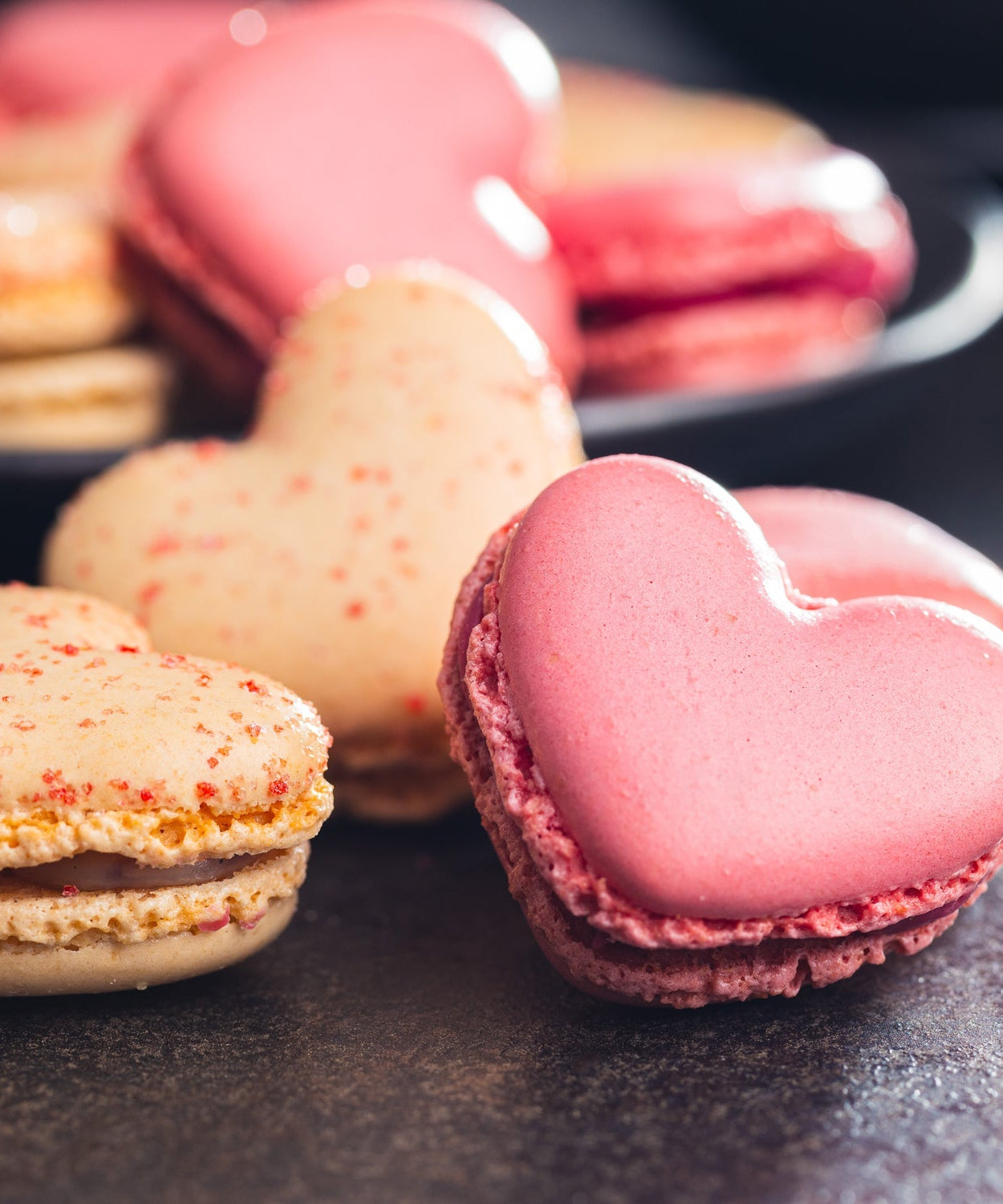 Silicone baking cups, mixed colors, top view