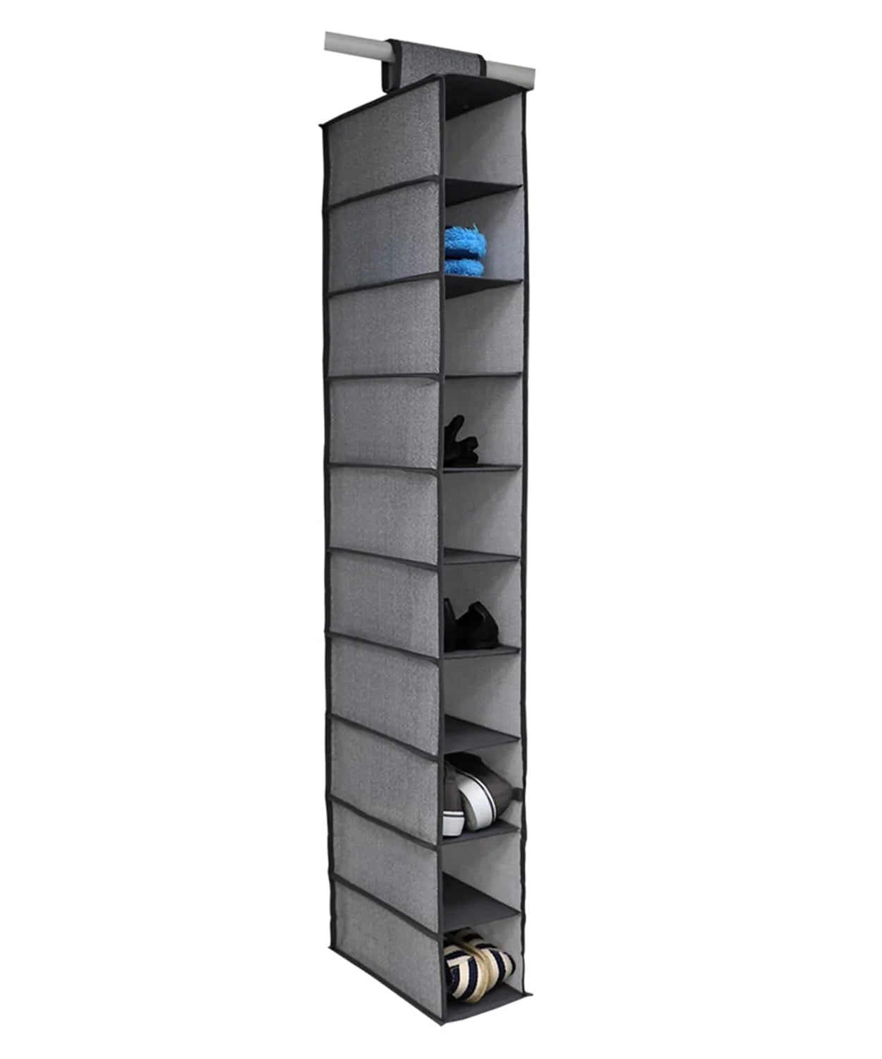10-tier collapsible storage organizer, front view