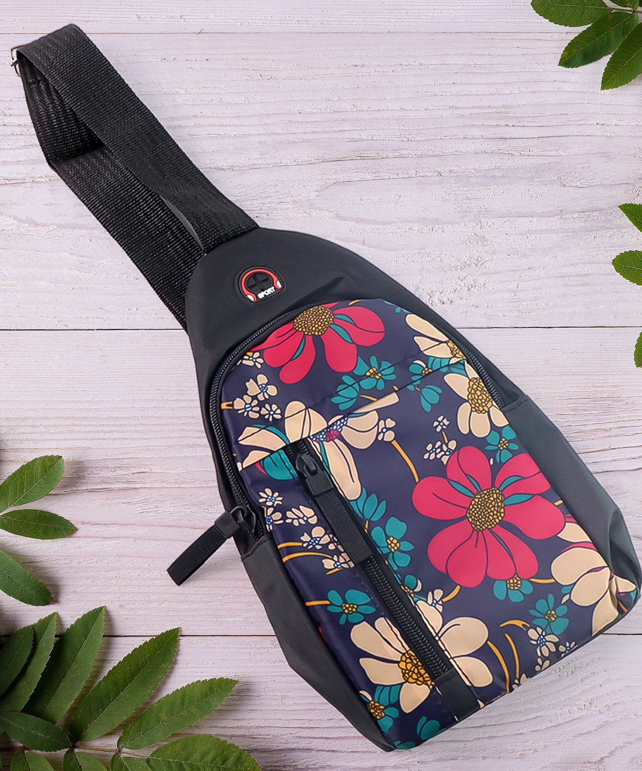 Waterproof Waist Bag, Shoulder Bags USB Charging Earphone Hook Sling Travel Bag (1 Pc / Mix Color)