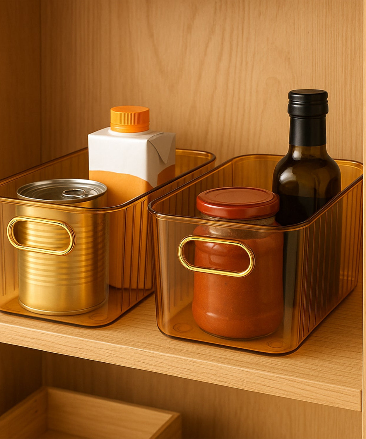 Stylish Ribbed Plastic Basket