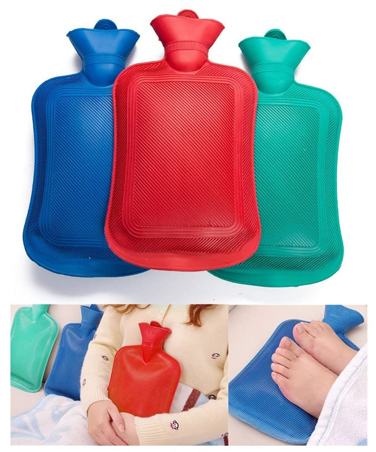 Small rubber pad for hot water and pain relief.