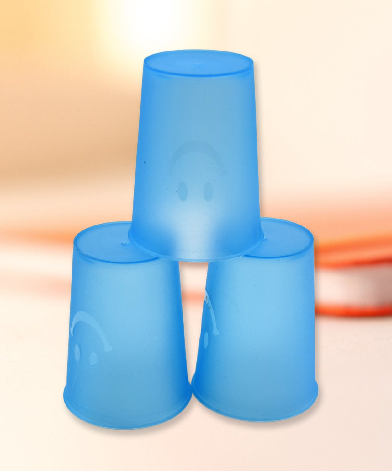 Reusable Plastic Drinking Tumblers - 4-Piece Transparent Water Cup Set for Kitchen & Dining