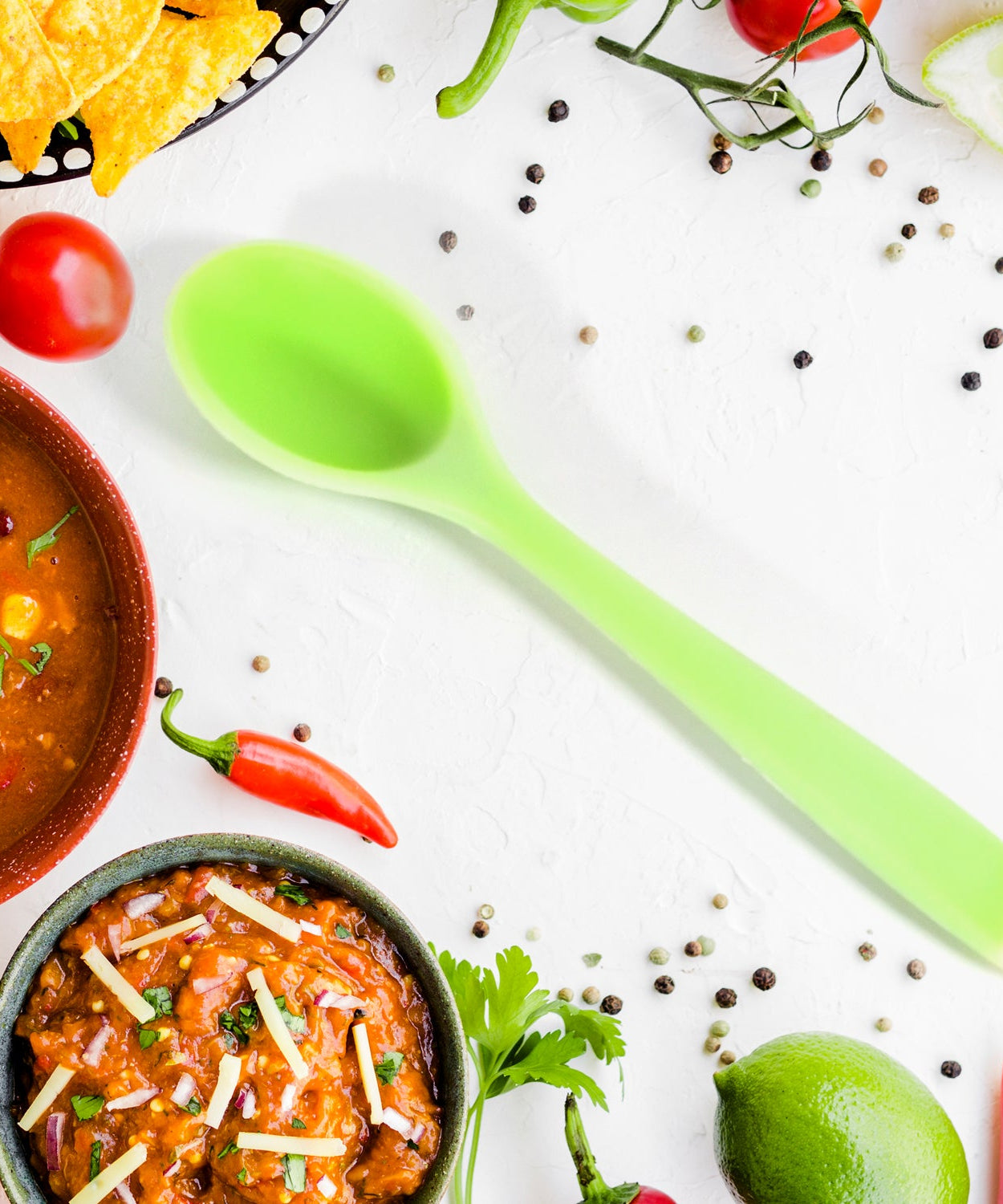 Multipurpose Silicone Spoon, Silicone Basting Spoon Non-Stick Kitchen Utensils Household Gadgets Heat-Resistant Non Stick Spoons Kitchen Cookware Items For Cooking (1 pc / 27 Cm)