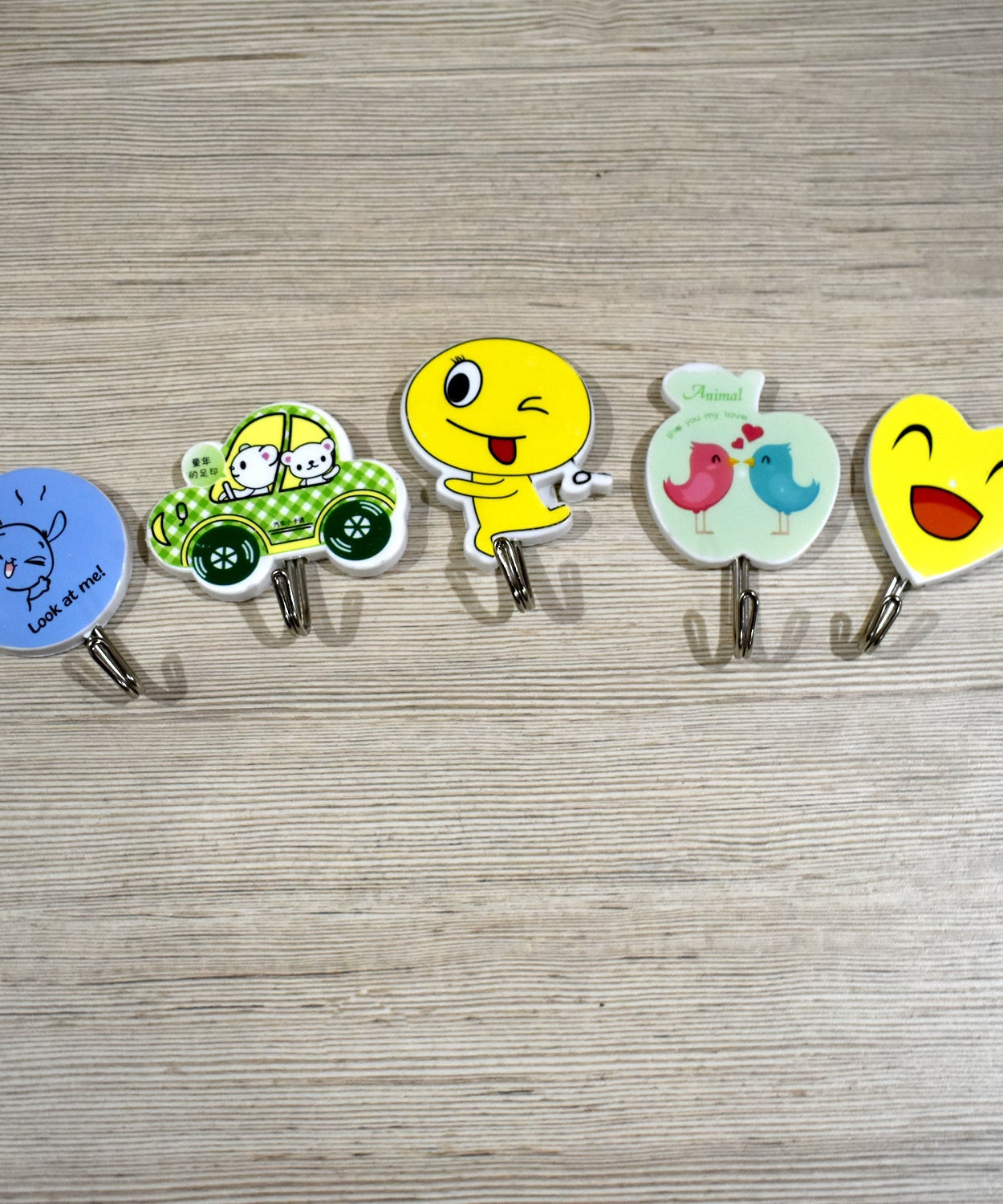 Self-adhesive plastic hooks for organizing kitchen