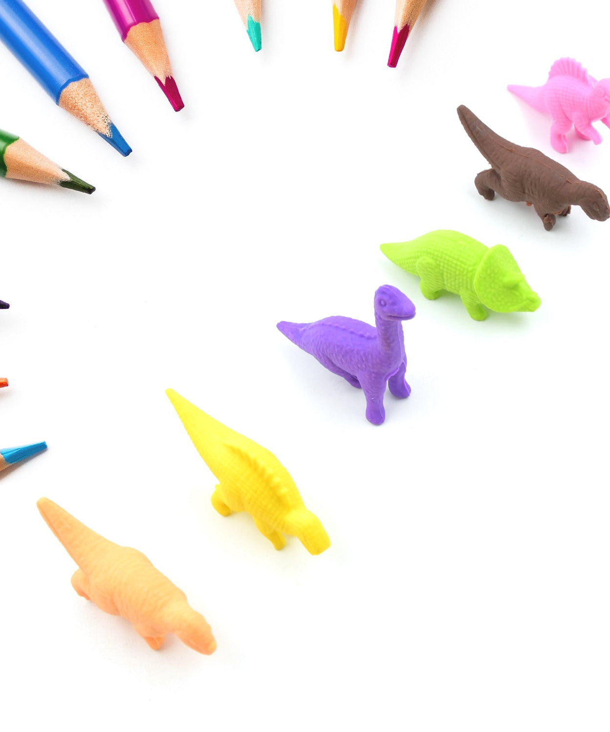 Dinosaur Shaped Erasers for Kids, 3D Puzzle Erasers, Classroom Prizes (6 Pcs Set)