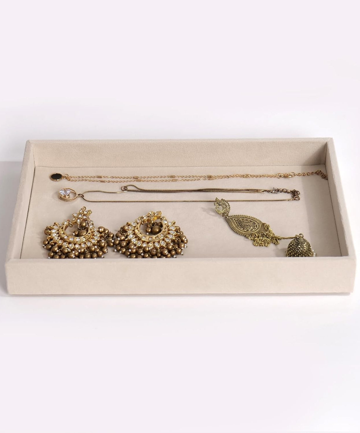 Velvet Jewellery Tray 21x12Cm (1Pc)