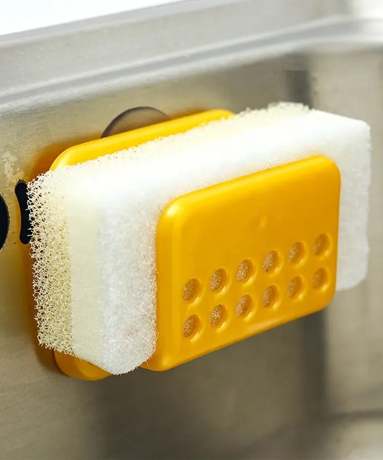 Self-adhesive sink organizer for kitchen essentials