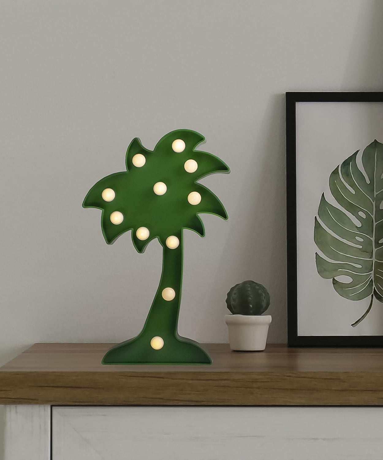 LED Night Light Coconut Tree Light Romantic Table Lamp (1 Pc / Battery Not Included)