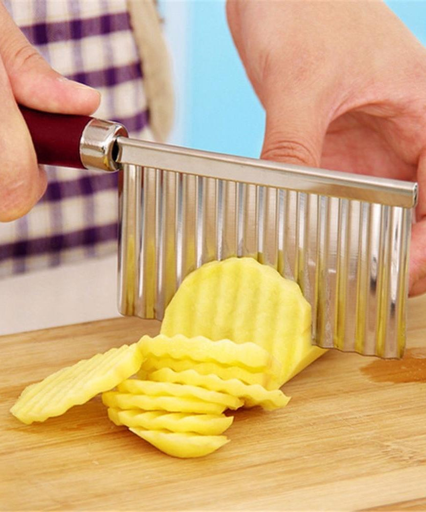 Stainless Steel Crinkle Cutter Knife for Salad and Vegetables