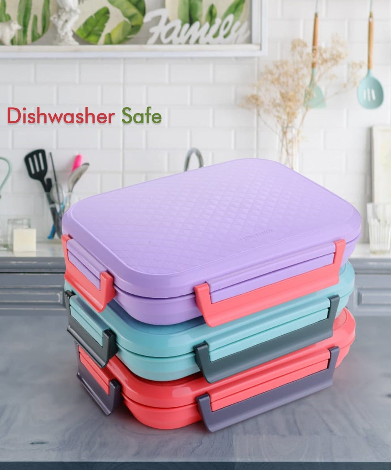 Insulated leakproof lunch box set for carrying meals to school and work