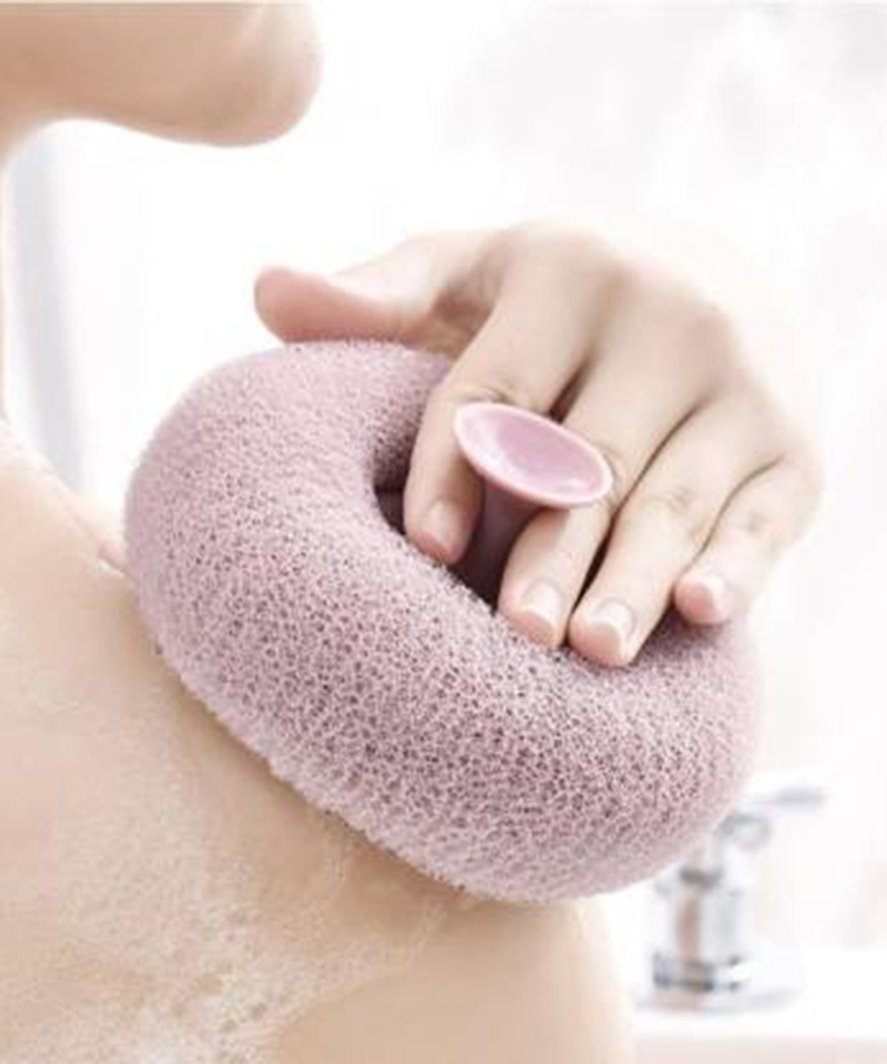 Flower Bath Sponge - Super Soft Body Exfoliator with Suction Cup for Shower & Massage