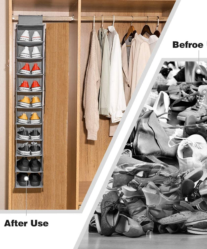 Collapsible storage rack for efficient space use.