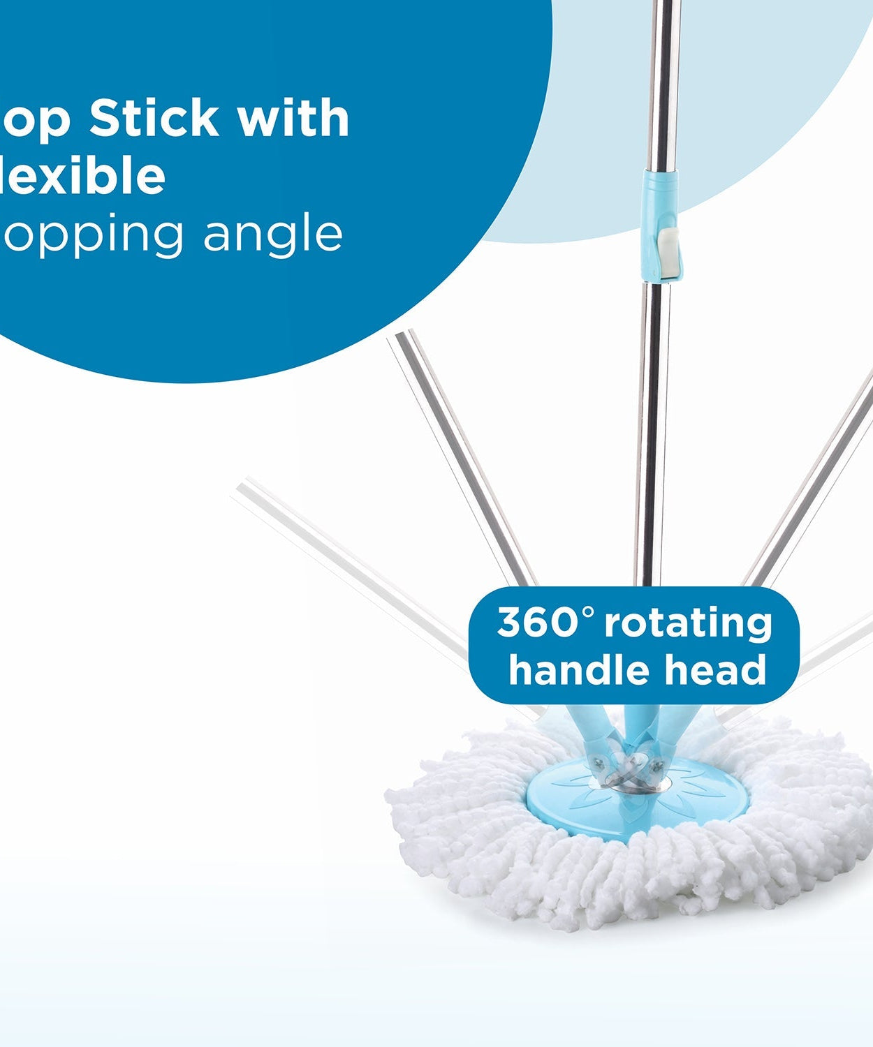 Mop with 360-degree spinner.