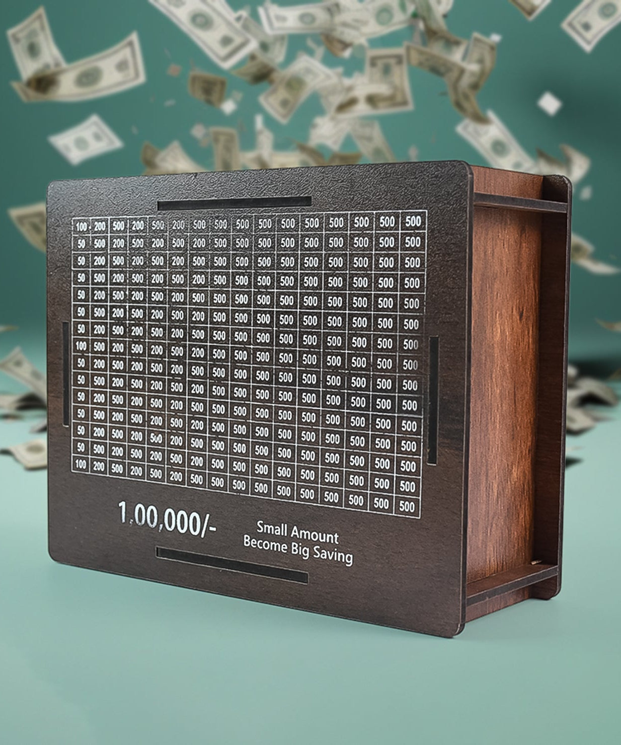 Wooden Money / Piggy Bank, Money Box (1 Pc / 1 Emoji Pan)