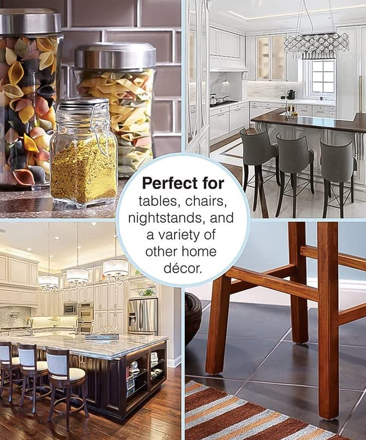 Felt floor protector pads, square shape for furniture use.