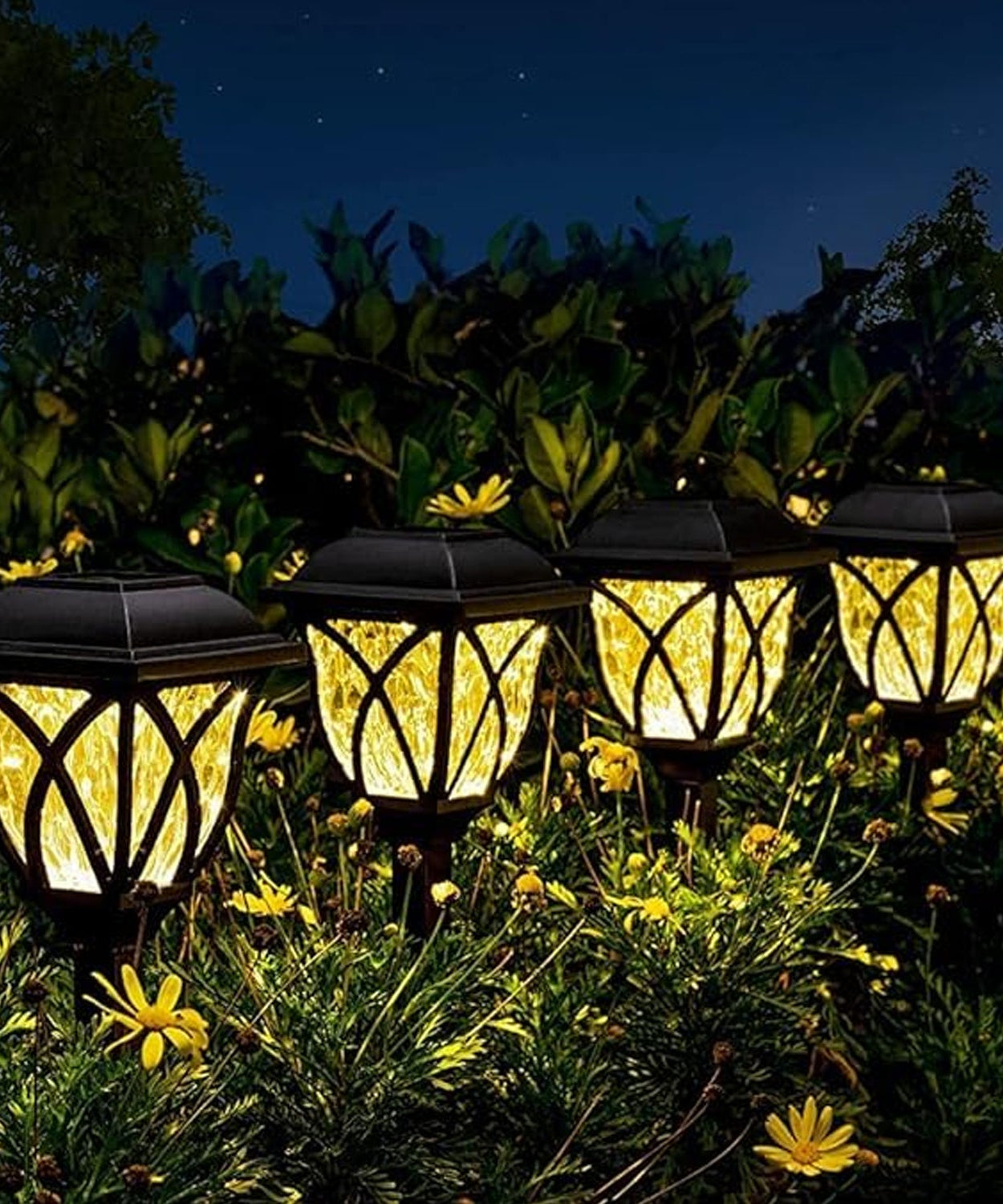 Solar Pathway Lights Outdoor Garden Lights (2 Pcs Set)