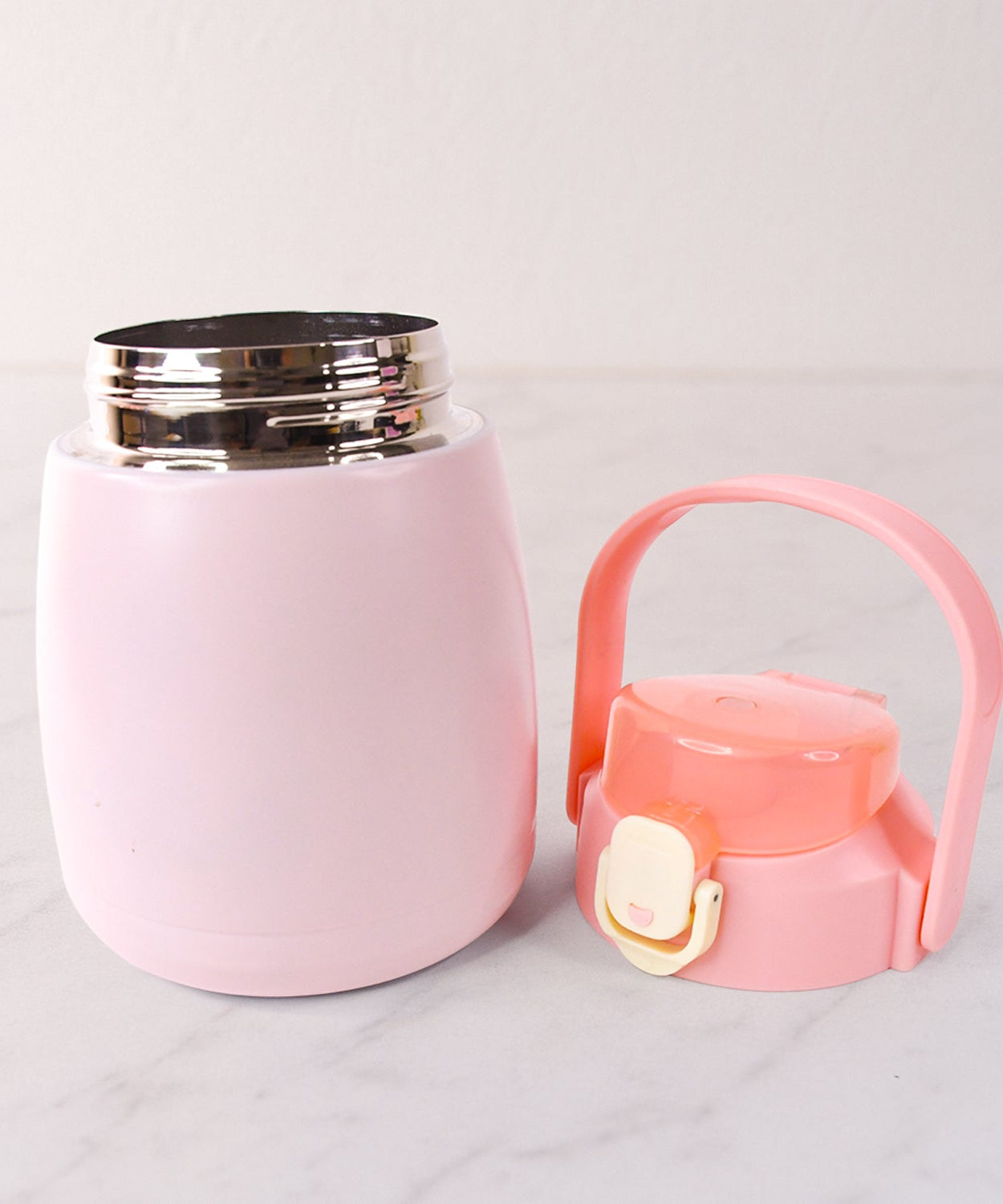 Stainless Steel Vacuum Insulated Water Bottle with Handle & Sticker (700 ML)