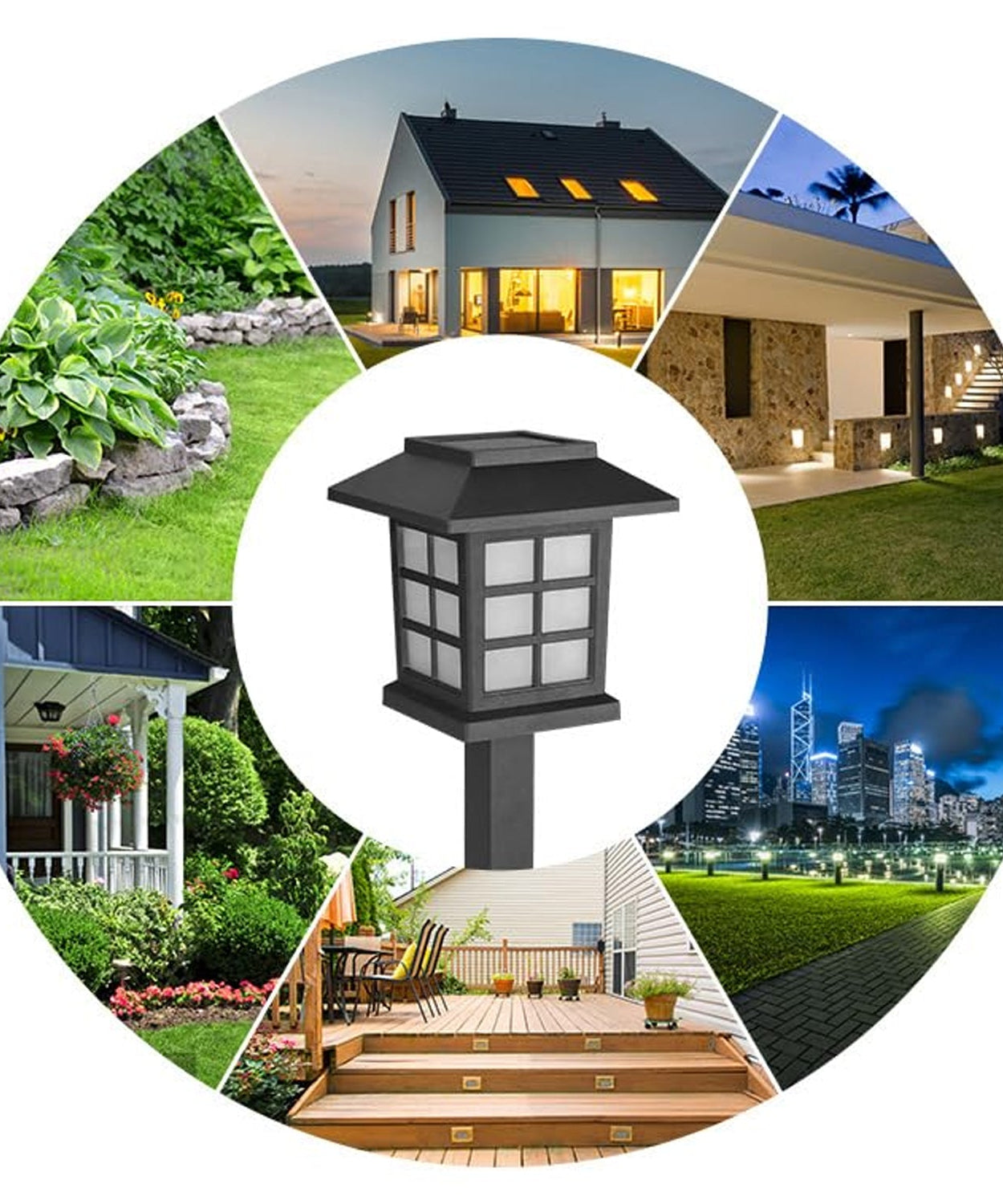 Solar Garden Lights, Outdoor Solar Landscape Lights, Waterproof Outdoor Solar Lights Walkway for Patio, Lawn, Yard, and Landscape (Pack of 2)