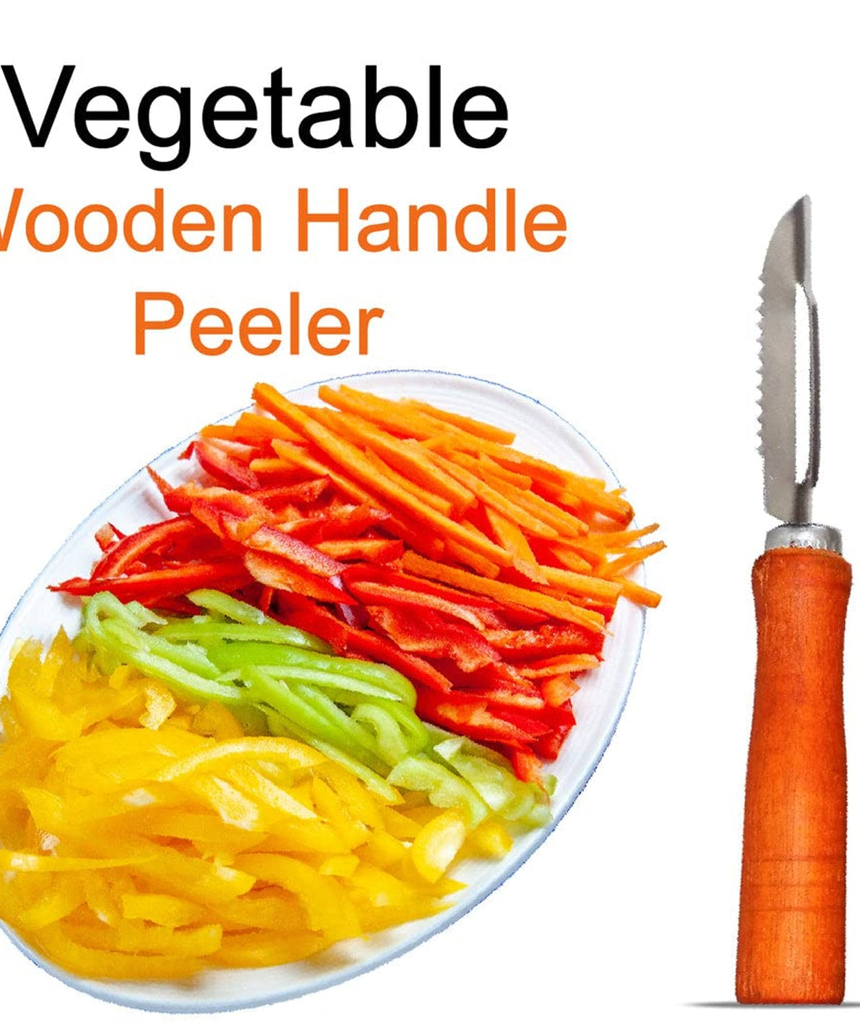 Wooden Handle and Stainless Steel Vegetable Peeler