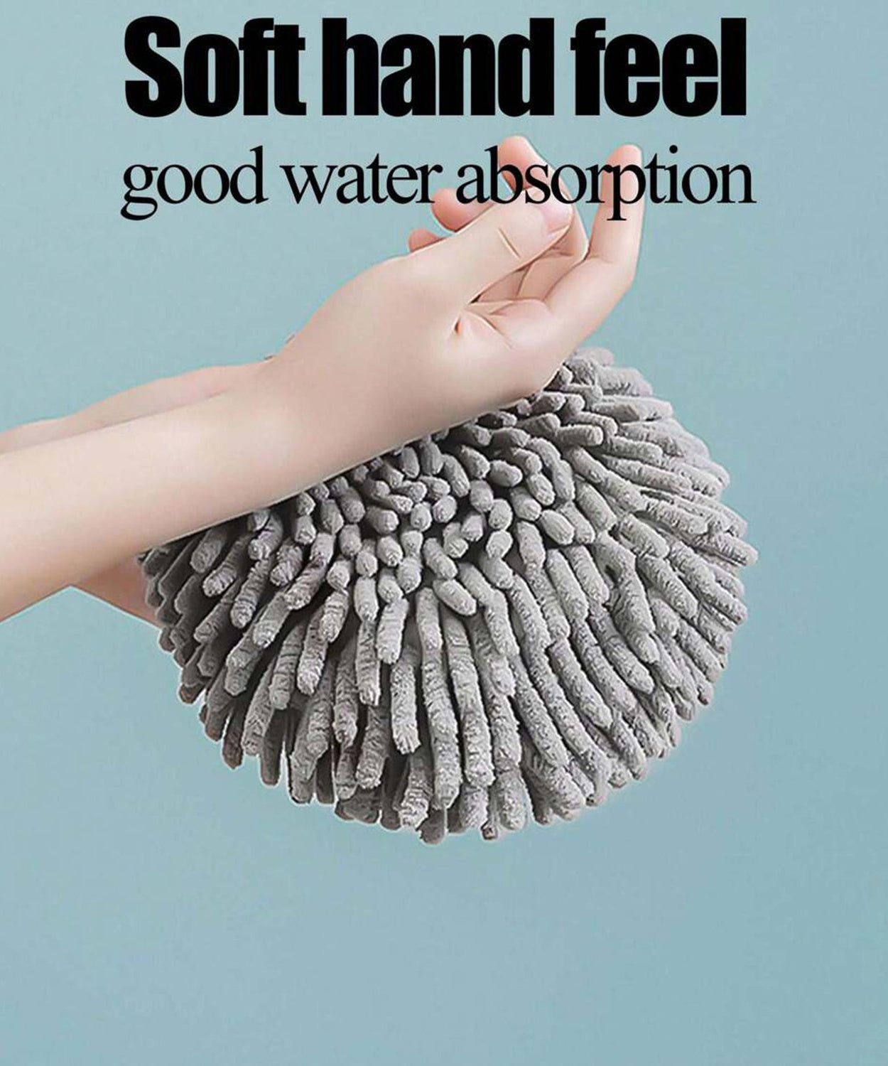 Super soft microfiber hand towel, hanging design