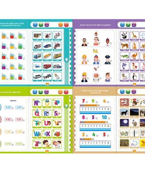 Colorful learning book with musical features for kids