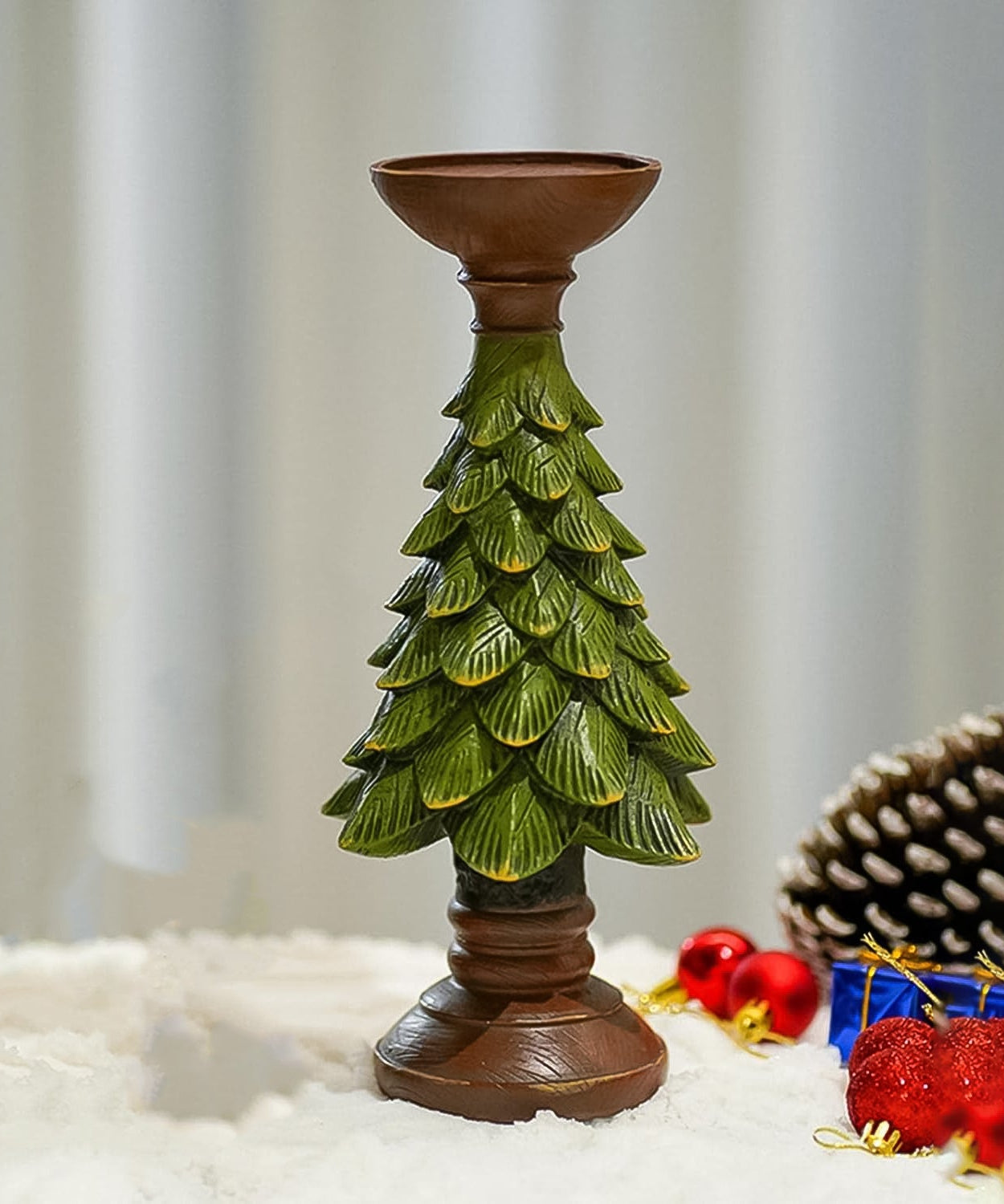Christmas Tree Candleholder Candlestick Decorative for Home