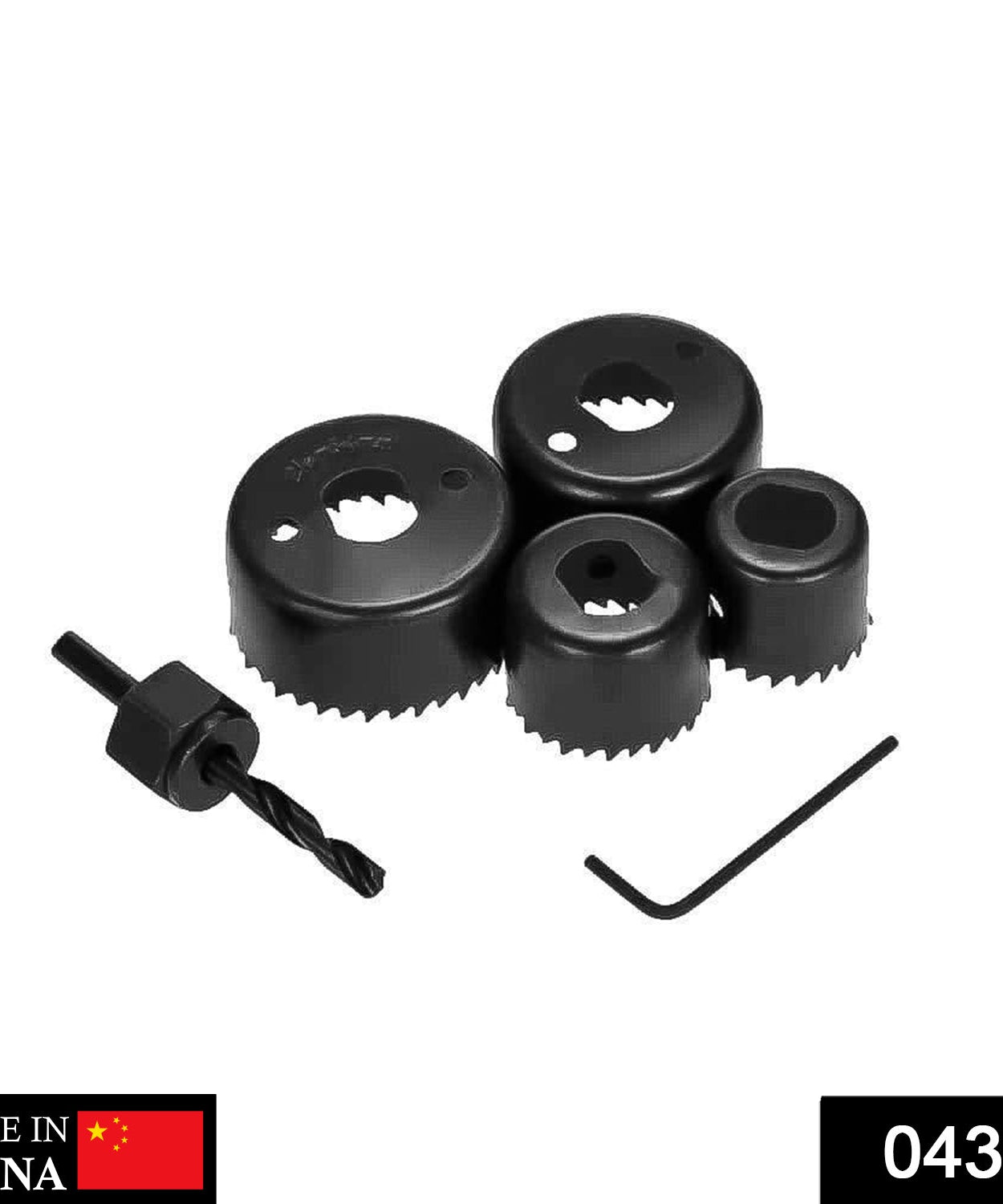 6 pcs hole saw set with metal case