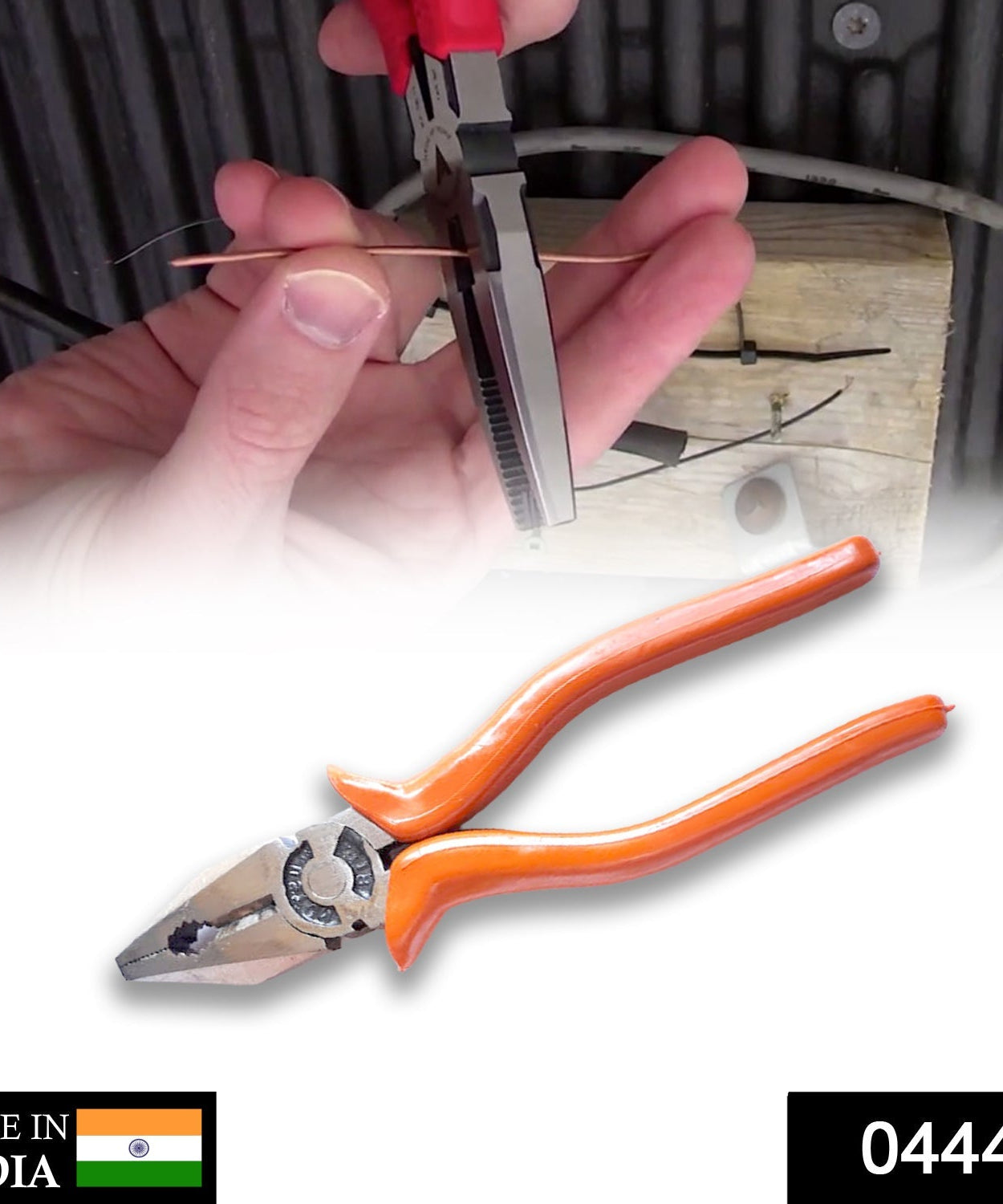 Combination pliers with wire cutters for tough jobs.