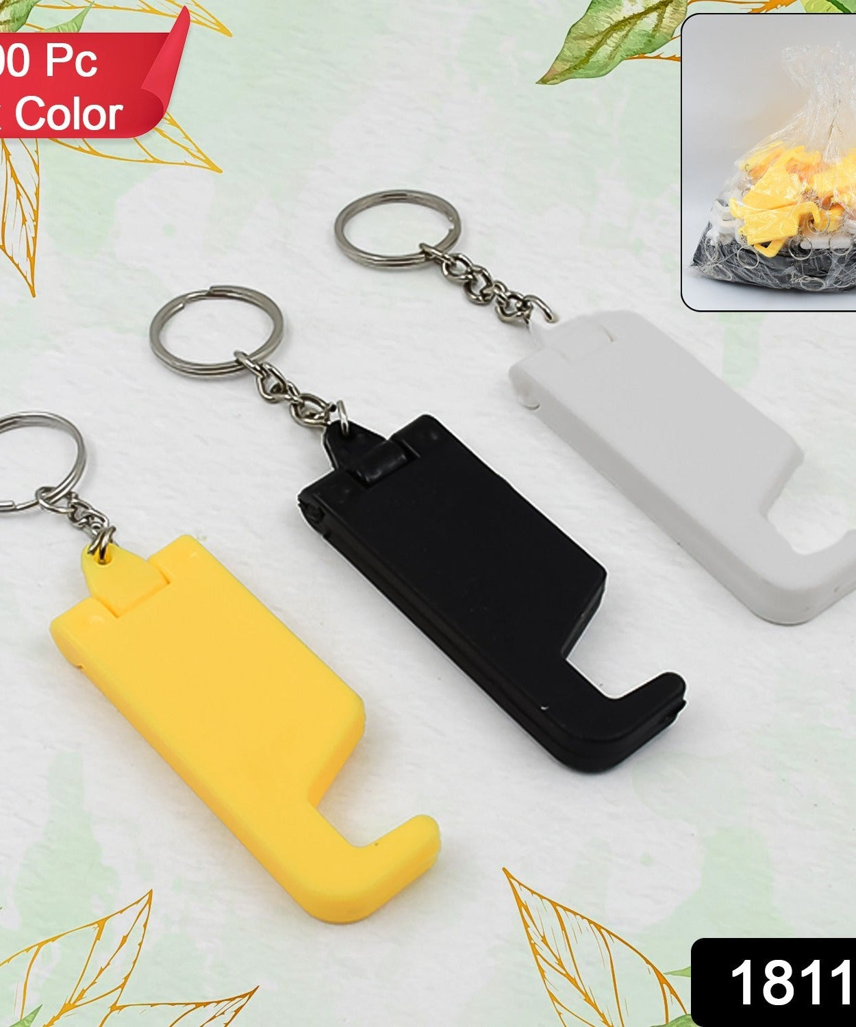 Plastic Keychain with Mobile Stand