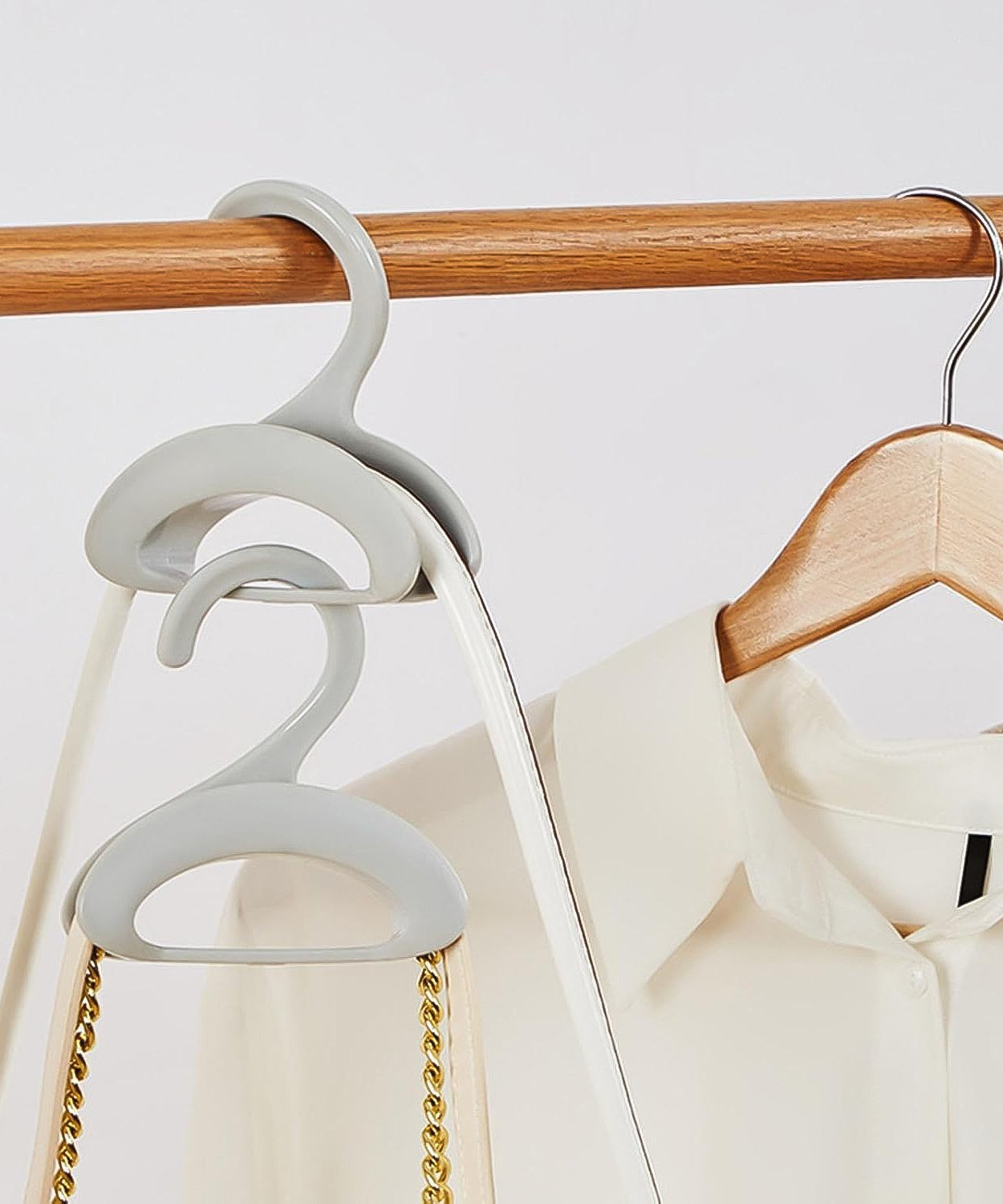 Compact Dual-Slot Multi-Purpose Plastic Hook Hanger 