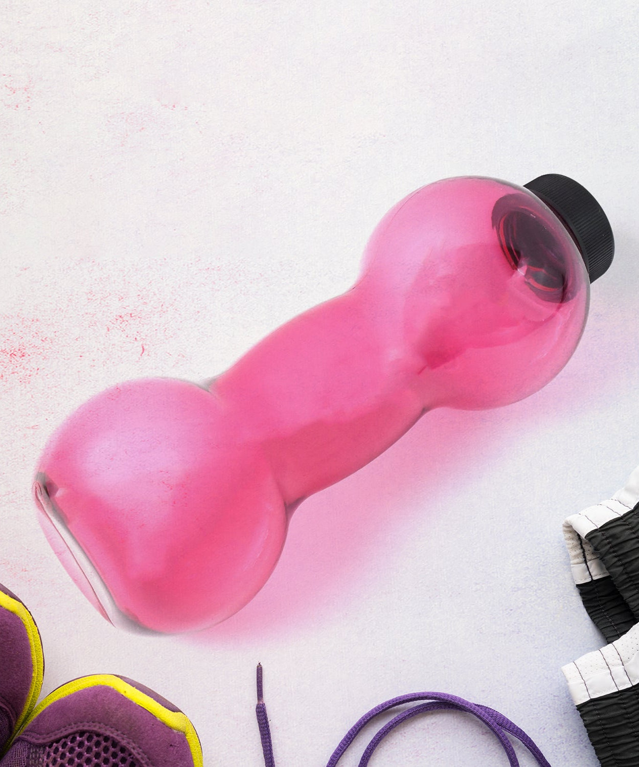 Unbreakable Plastic dumbbell Shape Water Bottle  (550 ml / 1 Pc)