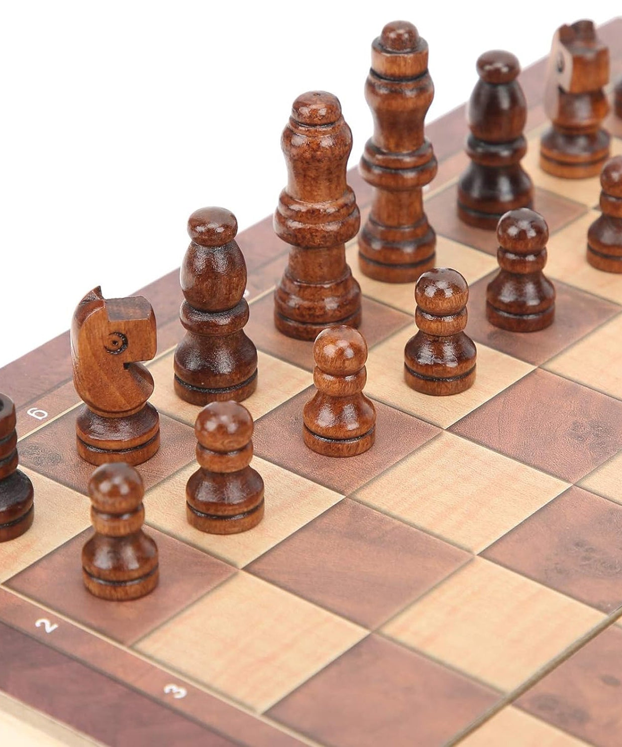 Foldable Wooden Chess Board Set