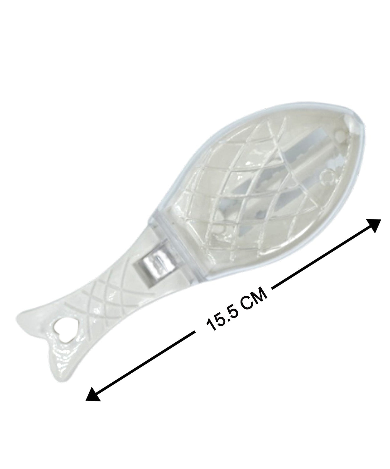 Handy scraper for removing fish scales effortlessly.