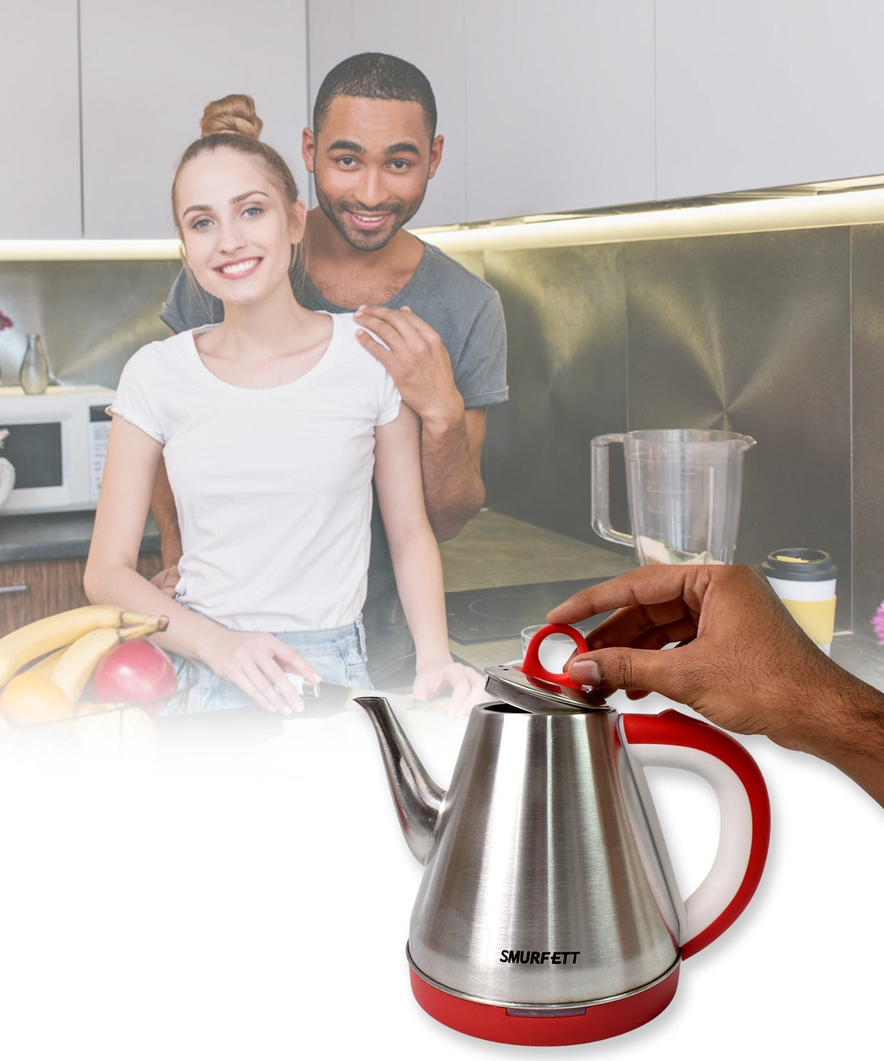 Stainless steel large capacity electric kettle (1500W / 1.5 Ltr.)