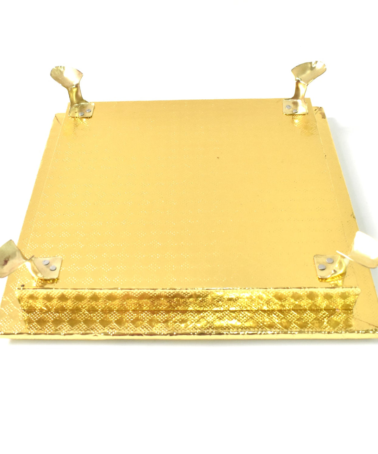 Peacock Motif Gold-Plated Chowki