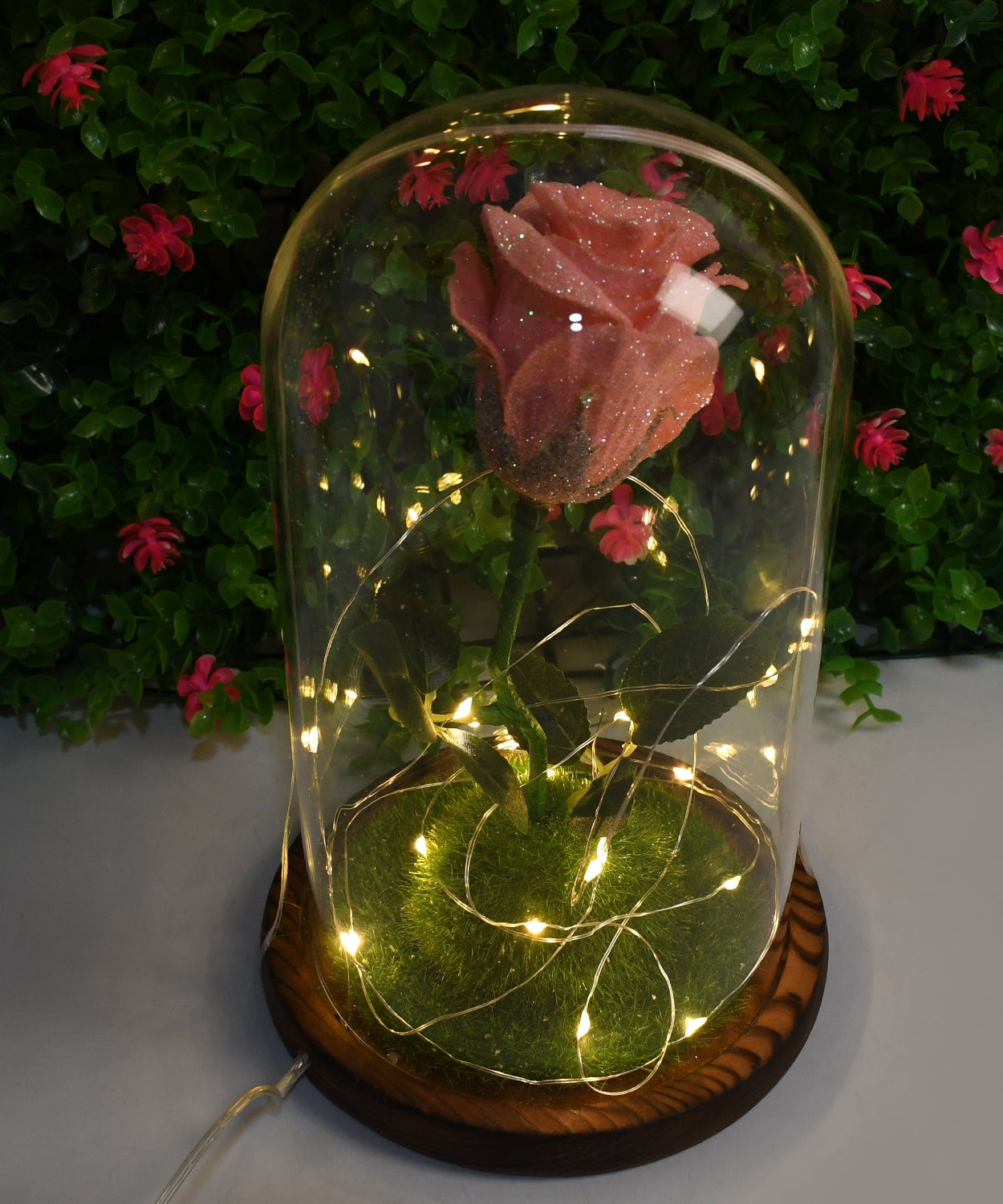 Glass Flower with Led Light Great Gift (1 Set)