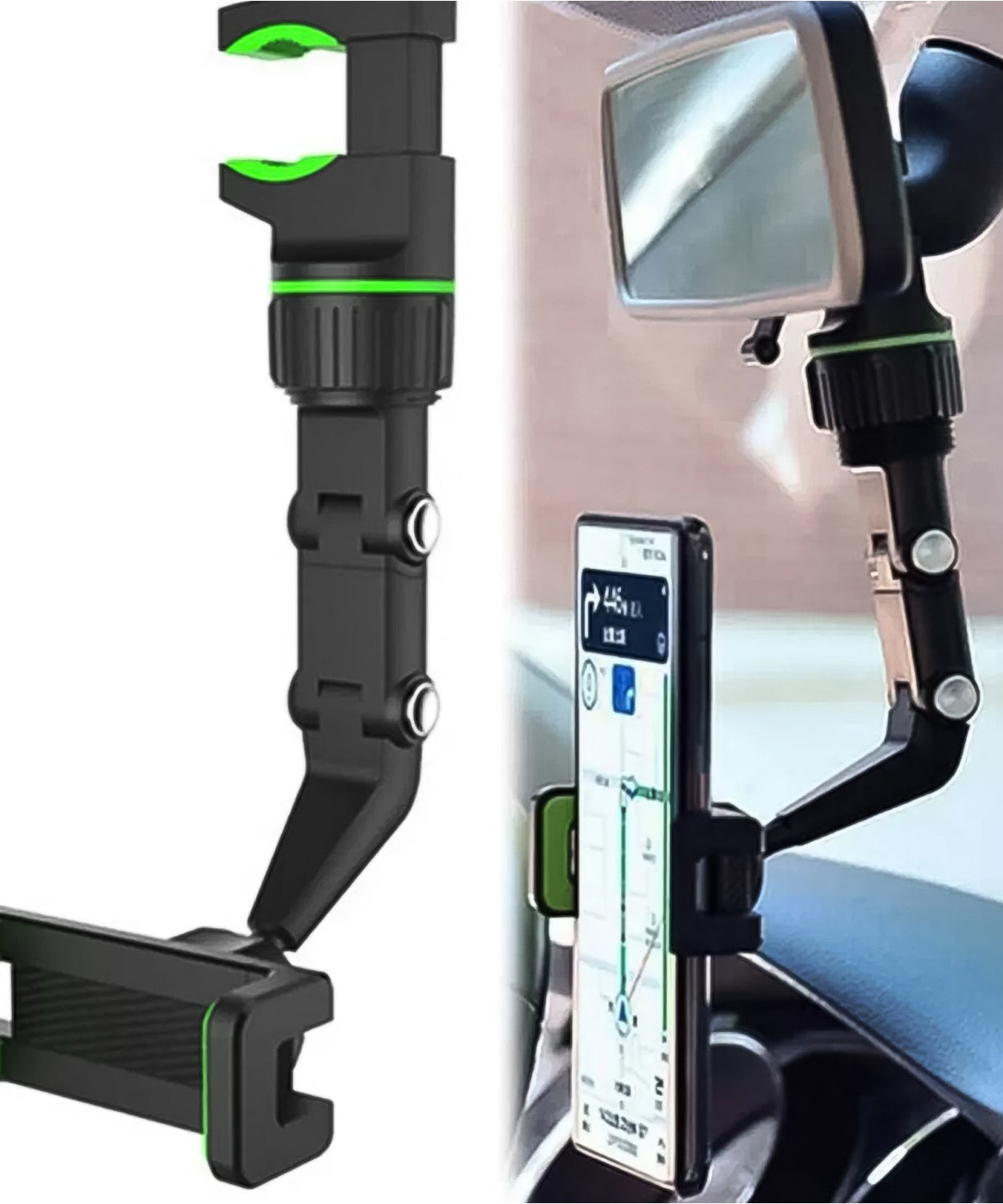 Multifunctional Car Rear View 360° Rotatable Mobile Holder