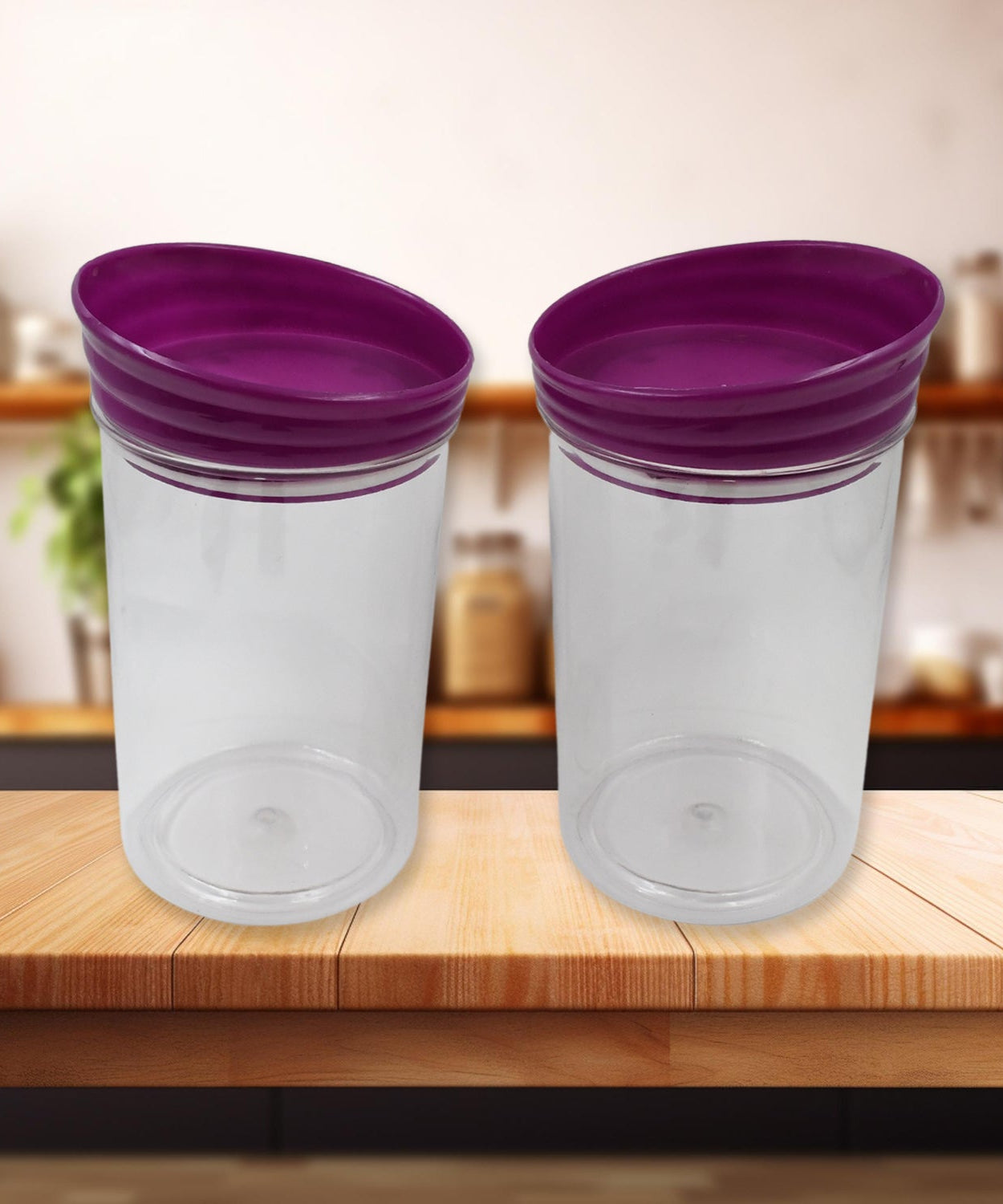 Plastic Premium Quality Kitchen Food Containers Set (1200ml Approx, Set Of 2 Pc)