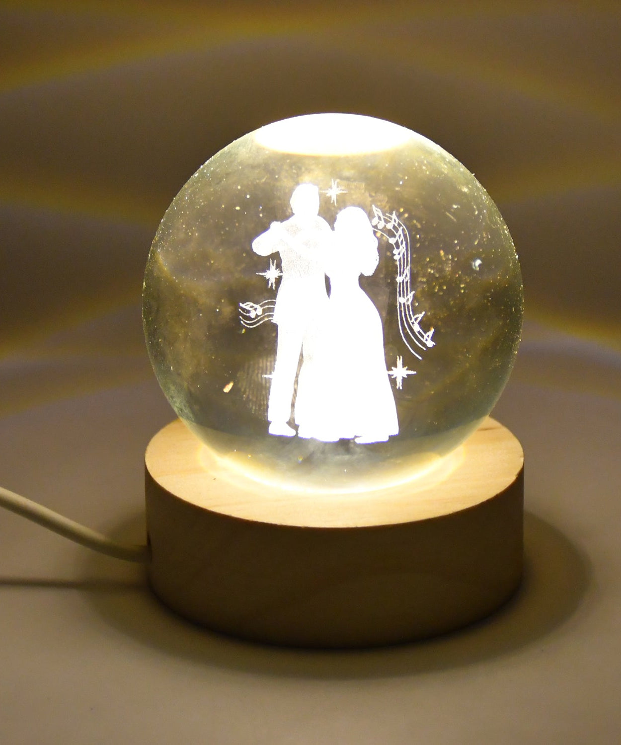 3D Crystal Ball lamps With Base (1 Pc)