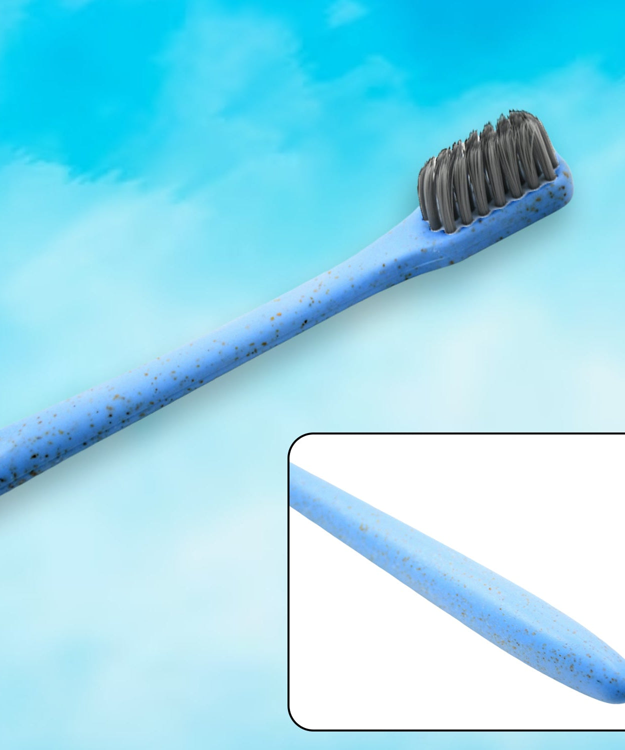 Wheat Straw Soft-Bristle Toothbrush for Deep Cleaning & Dental Care (1 Pc)