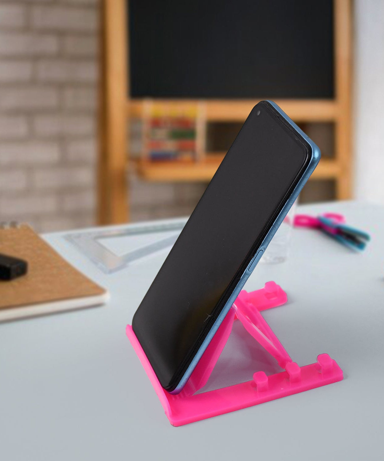 Adjustable Foldable Plastic Mobile Phone Stand Holder (1 Pc)