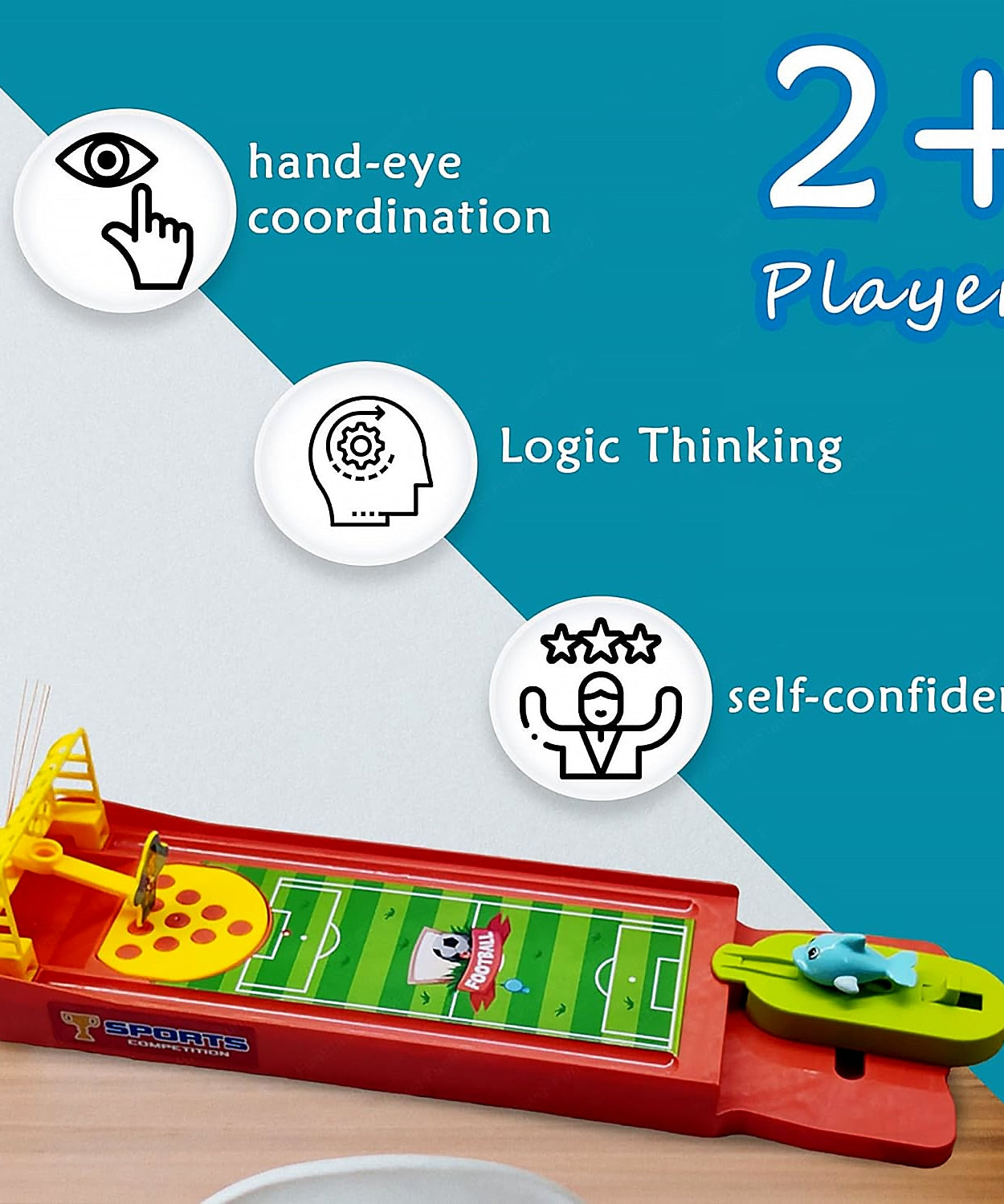 Mini Table Top Finger Football Game for Kids-Desktop Game for Kids & Adults, Fun Indoor Finger Bowling Game for Boys & Girls, Family Board Game