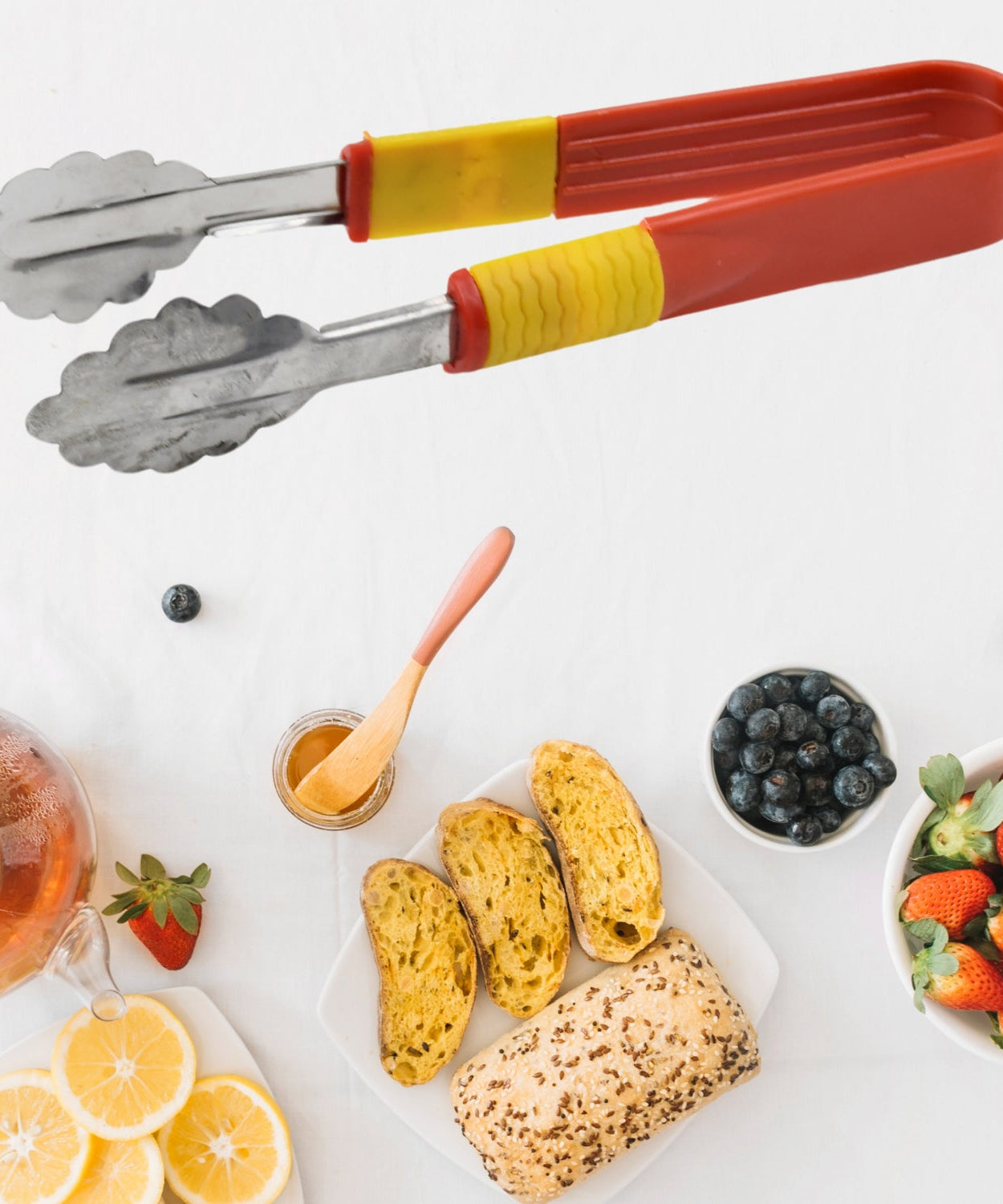 Stainless Steel Multipurpose Utility Tong / Serving Food Tongs / Tong for Kitchen and Bar / Frying, Clipping, Grilling Tong (2 Pcs Set)