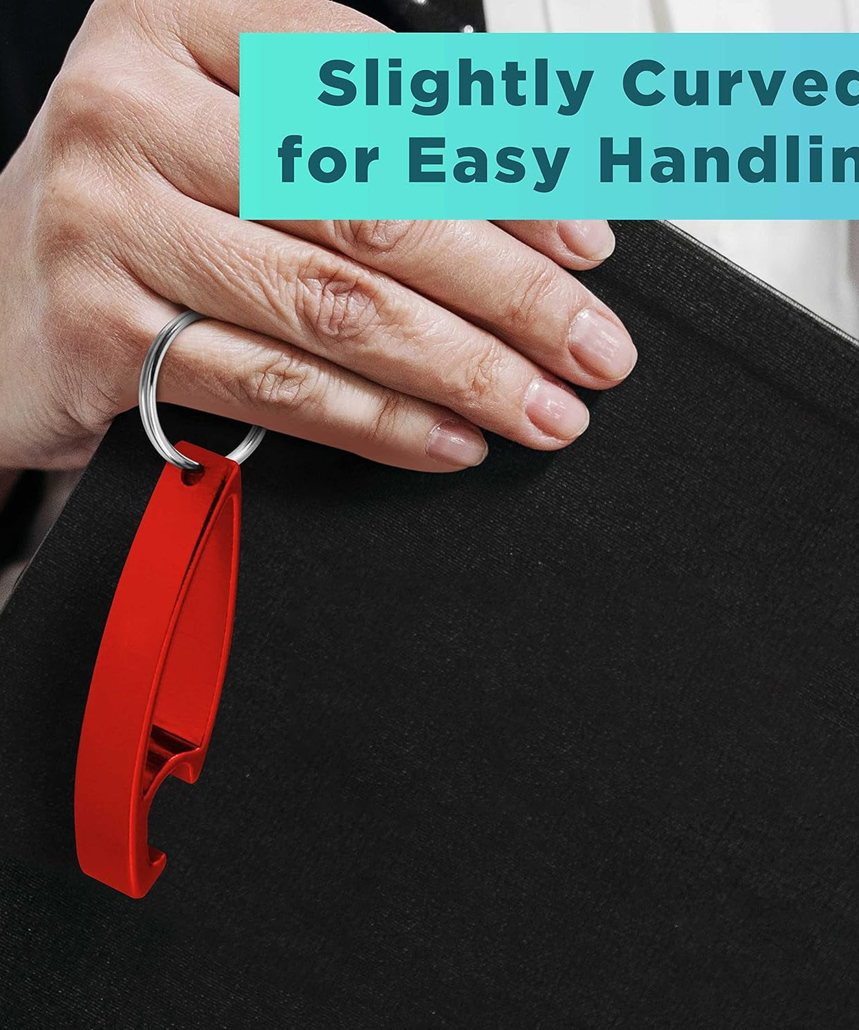 2 in 1 Compact Metal Bottle Opener with Keyring (1 Pc)